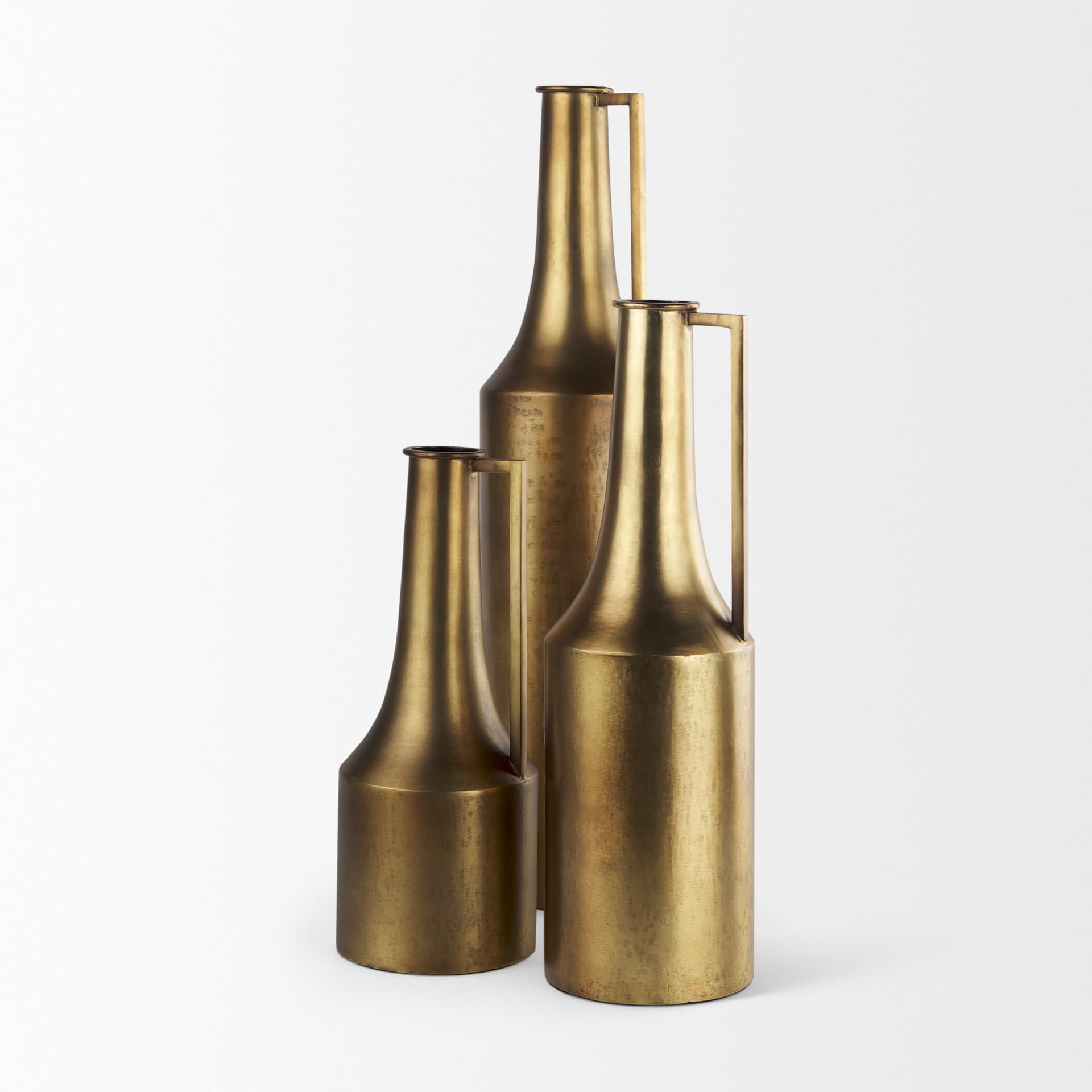 Aubrey Medium 18.0H Gold Iron Jug Vase — product photograph