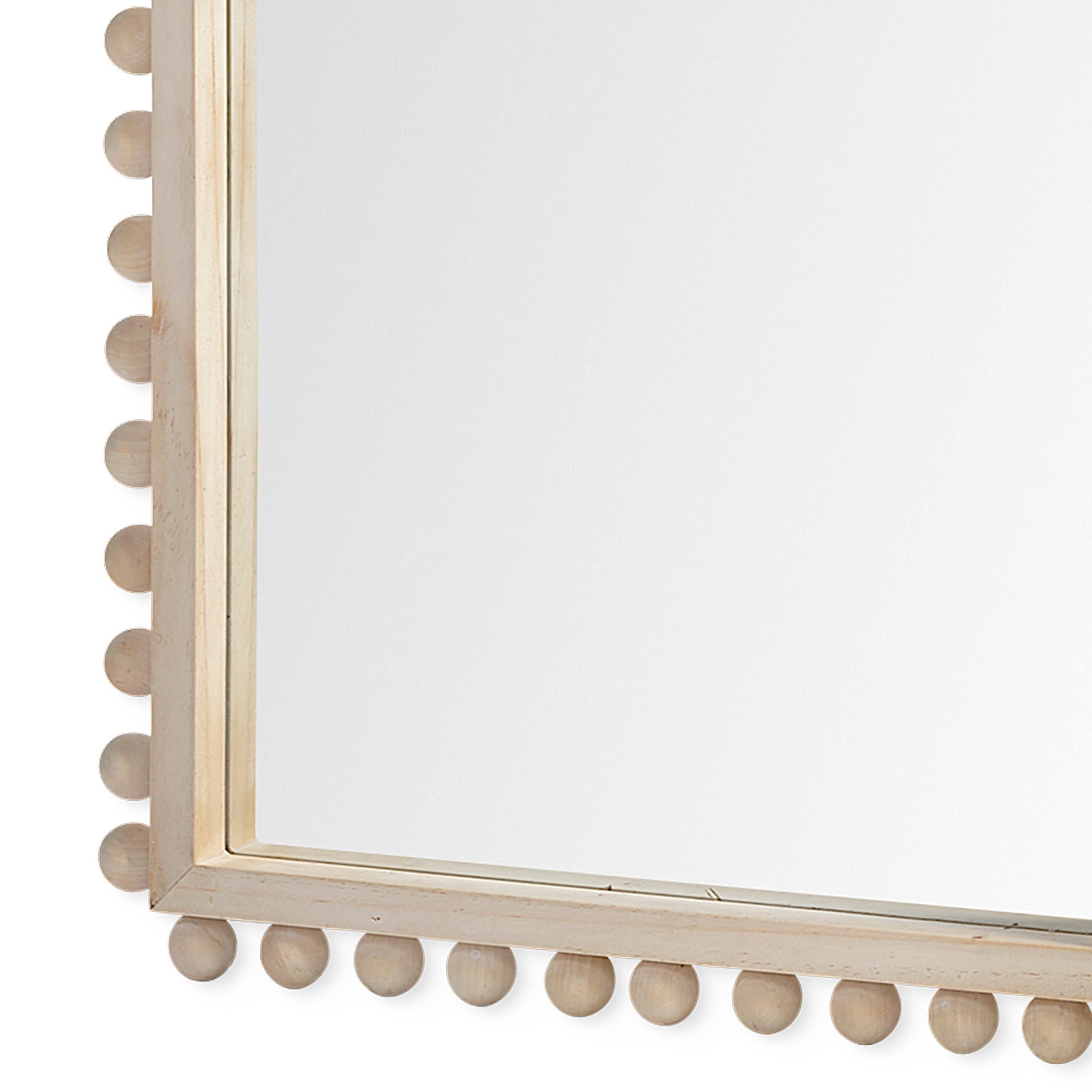Leeds 23L x 35H Natural Wood Arch Frame Mirror — product photograph