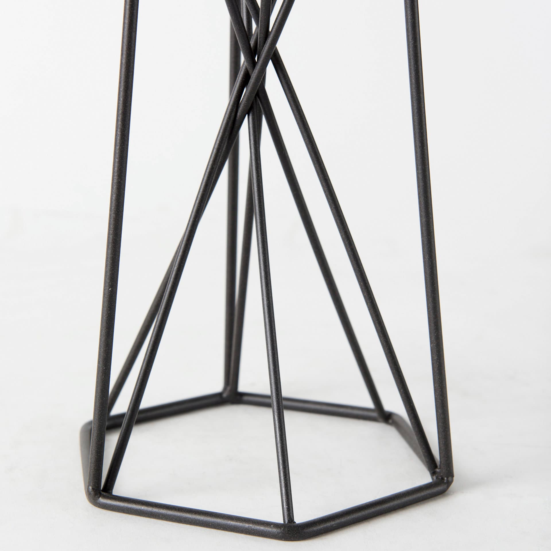 Sixx I Small Antiqued Metal Hexagonal Table Candle Holder — product photograph