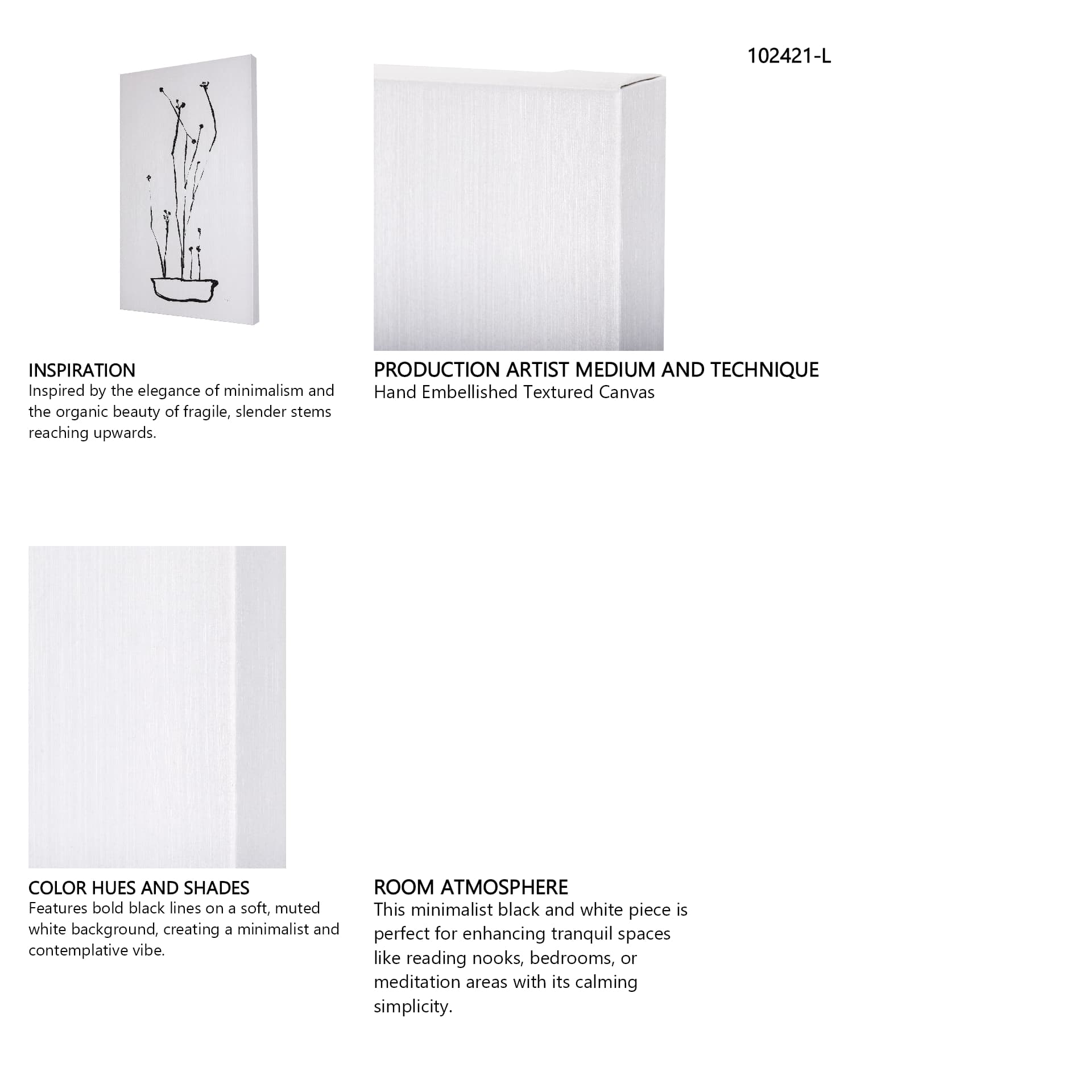 Organic Line Drawing I by Mercana Studio a Hand Embellished Textured Canvas — in a styled room
