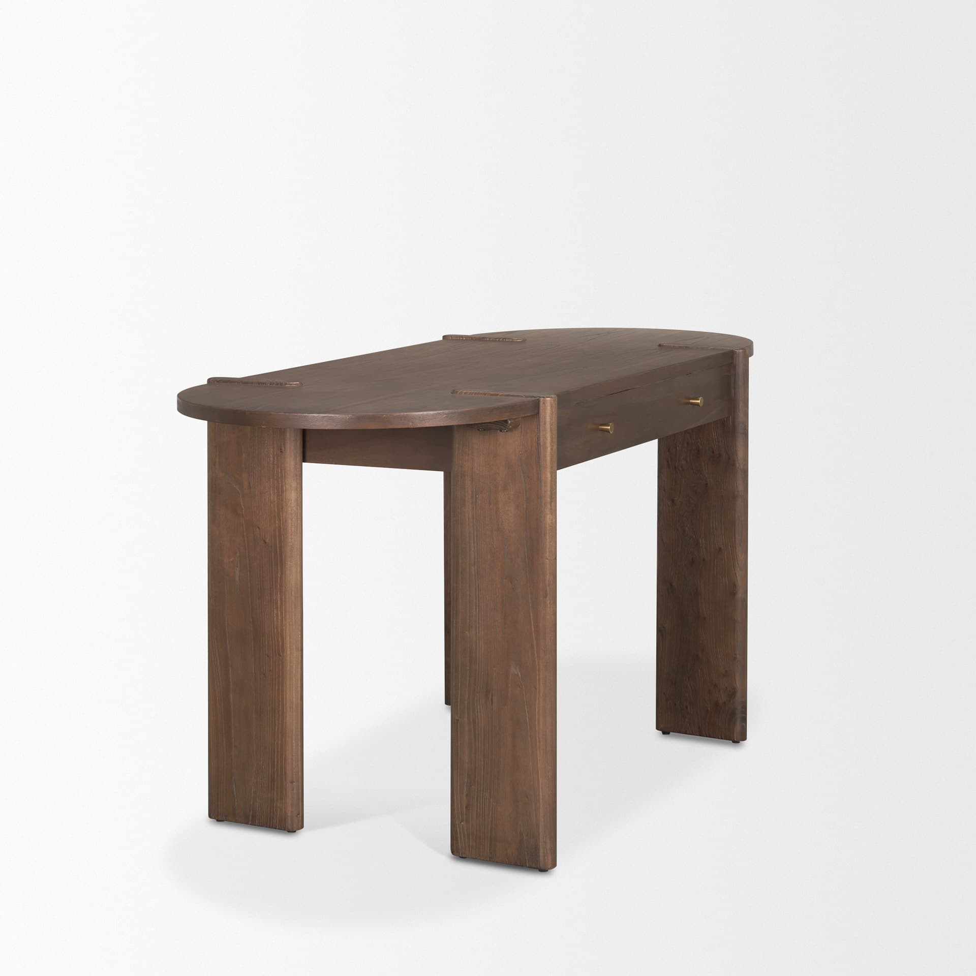 Sohan Dark Brown Elm Wood Oblong Desk — product photograph