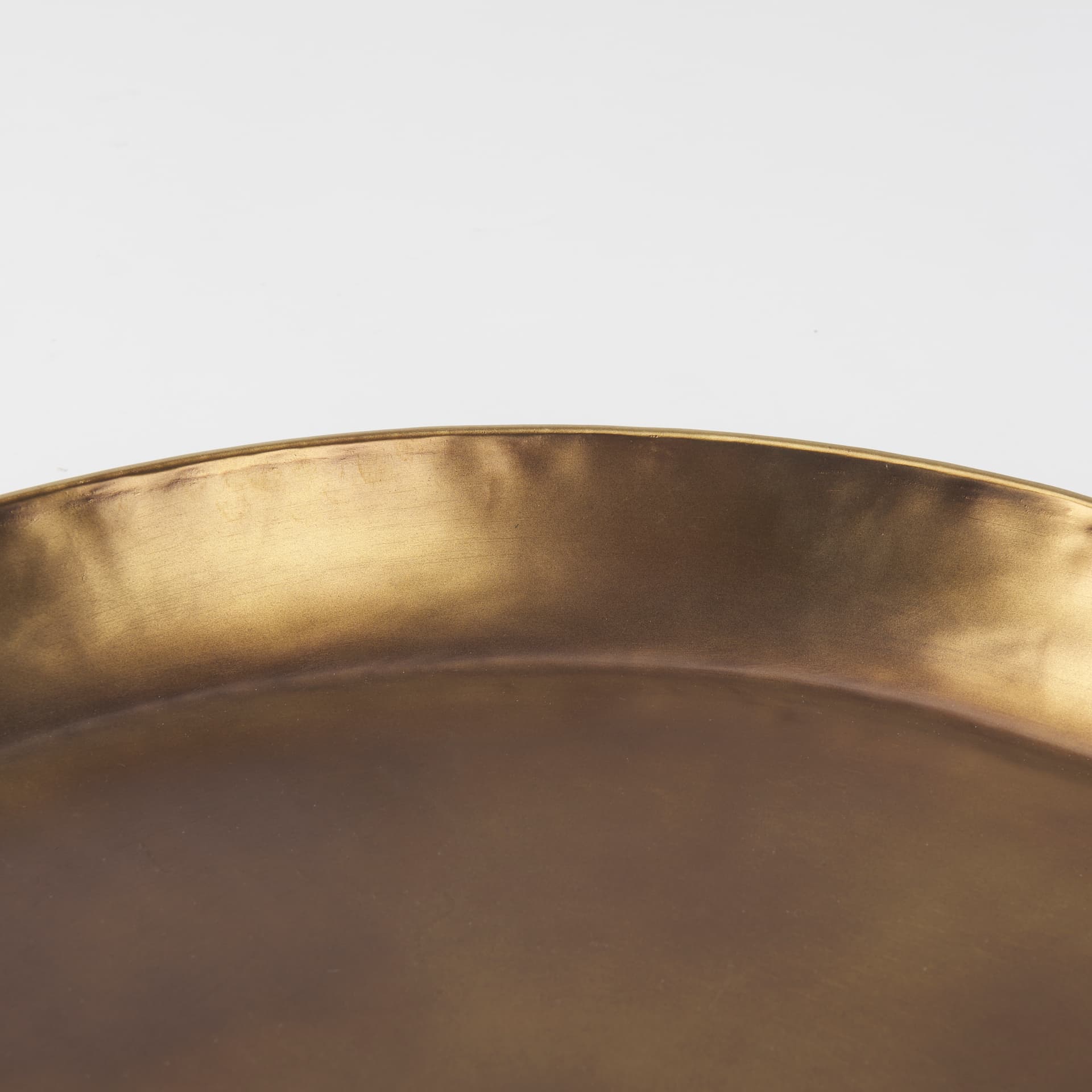Eagan 24.0L x 24.0W x 2.0H Brass Aluminium Tray Large — product photograph