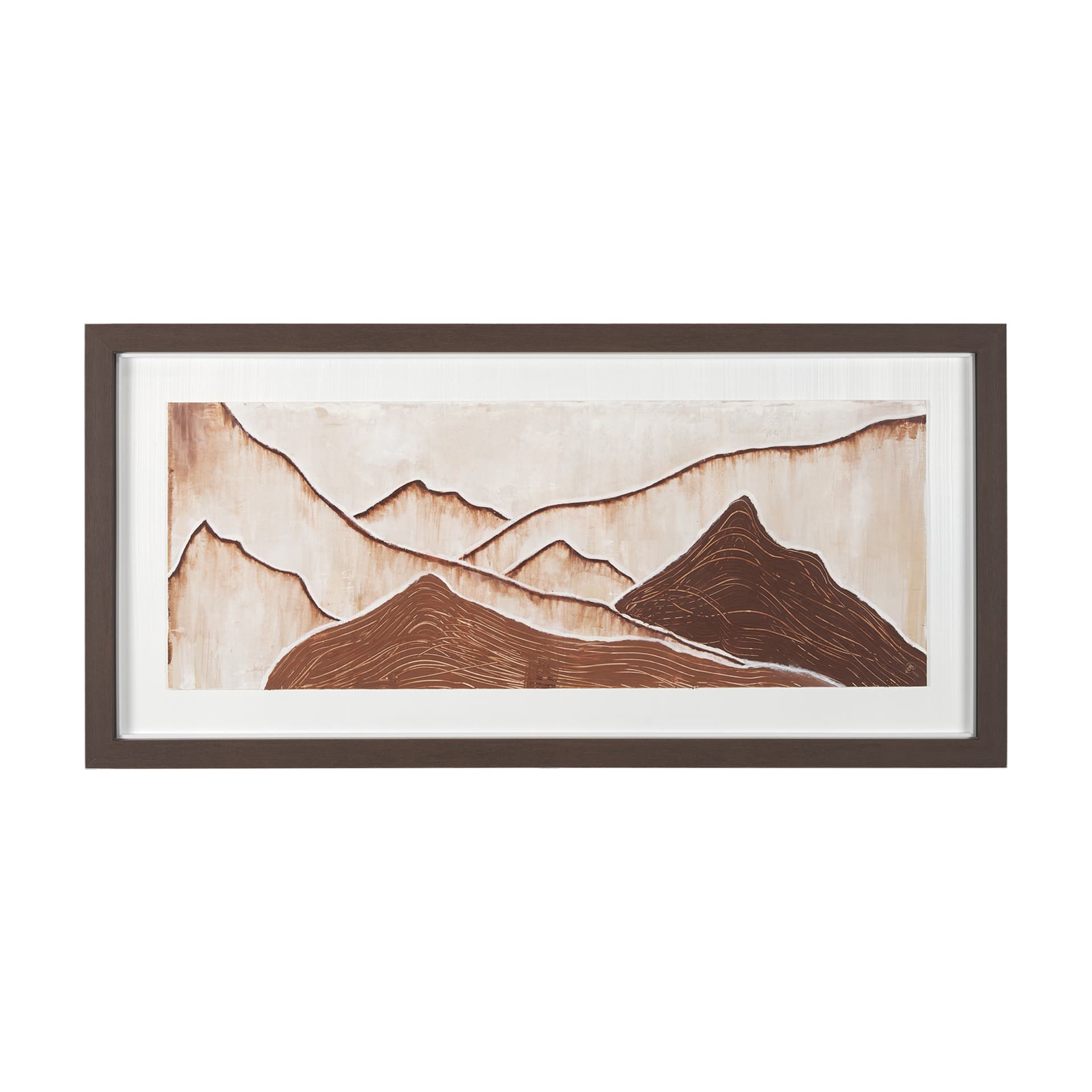 Red Rock View II by Studio M a handmade Original Framed 3D Textured Artwork under Glass — product photograph