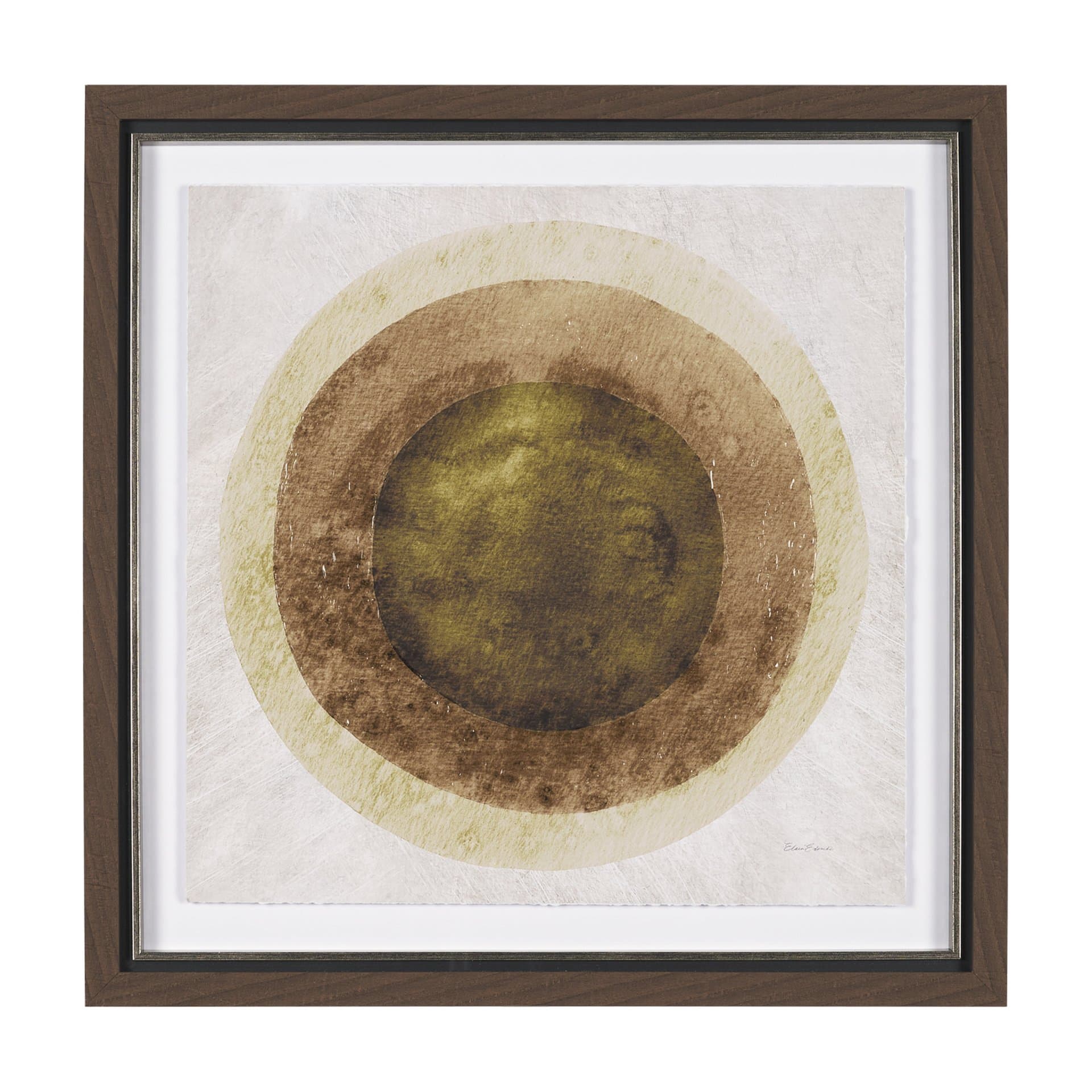 Green Eclipse by Mercana Studio Hand Embellished Framed Print under Glass — product photograph