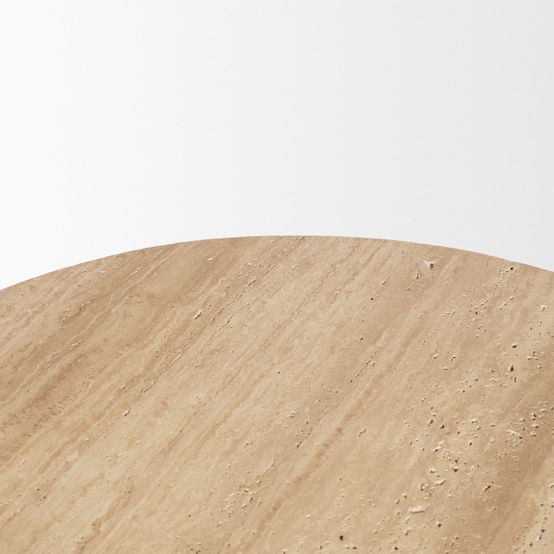 Elara Ribbed Oblong Travertine Coffee Table — product photograph