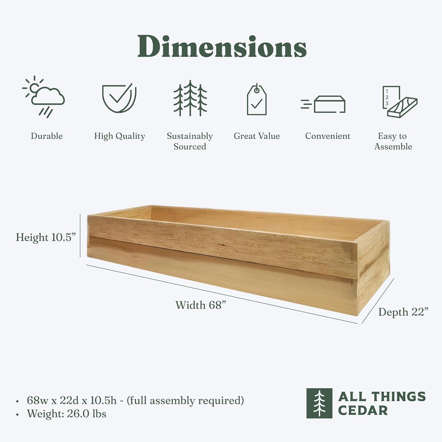 6x2 Ft Double Layer Raised Garden Box - RG72-2 — product photograph
