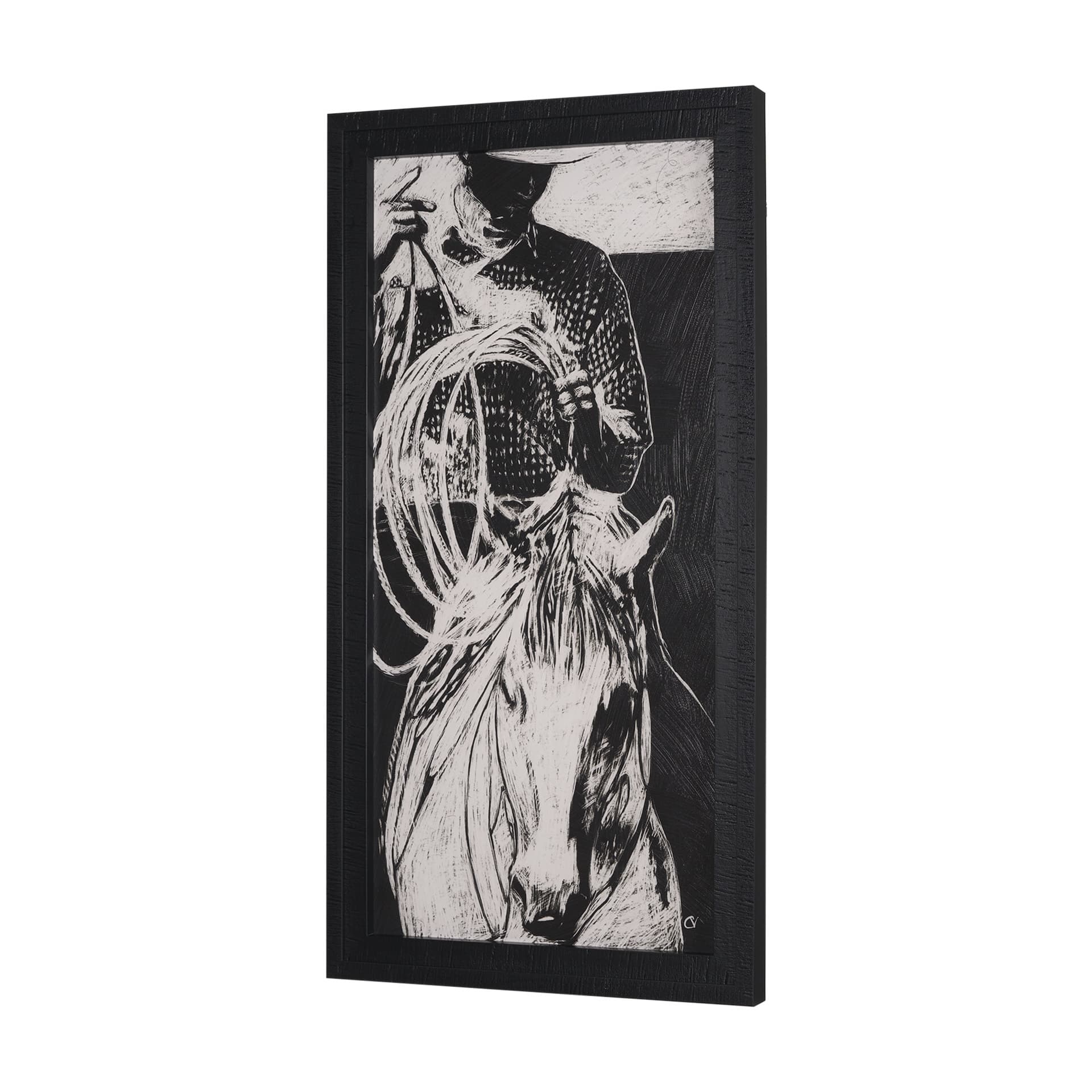 Saddled Up II by Mercana Studio a Hand Embellished Framed Art Print — product photograph
