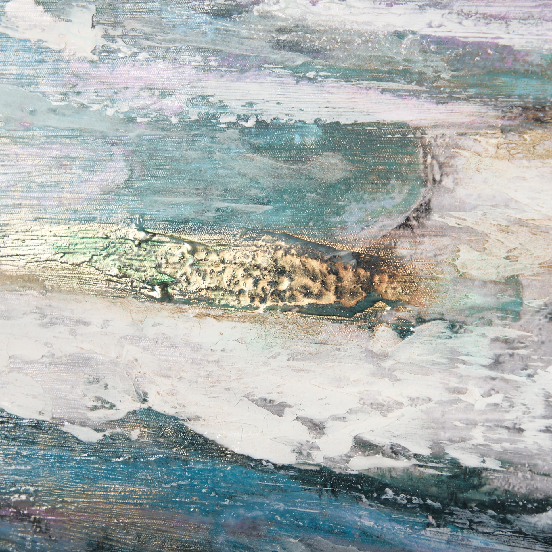 Sunshine Glare on The Waves I by Mercana Studio a Hand Embellished Textured Framed Canvas — product photograph