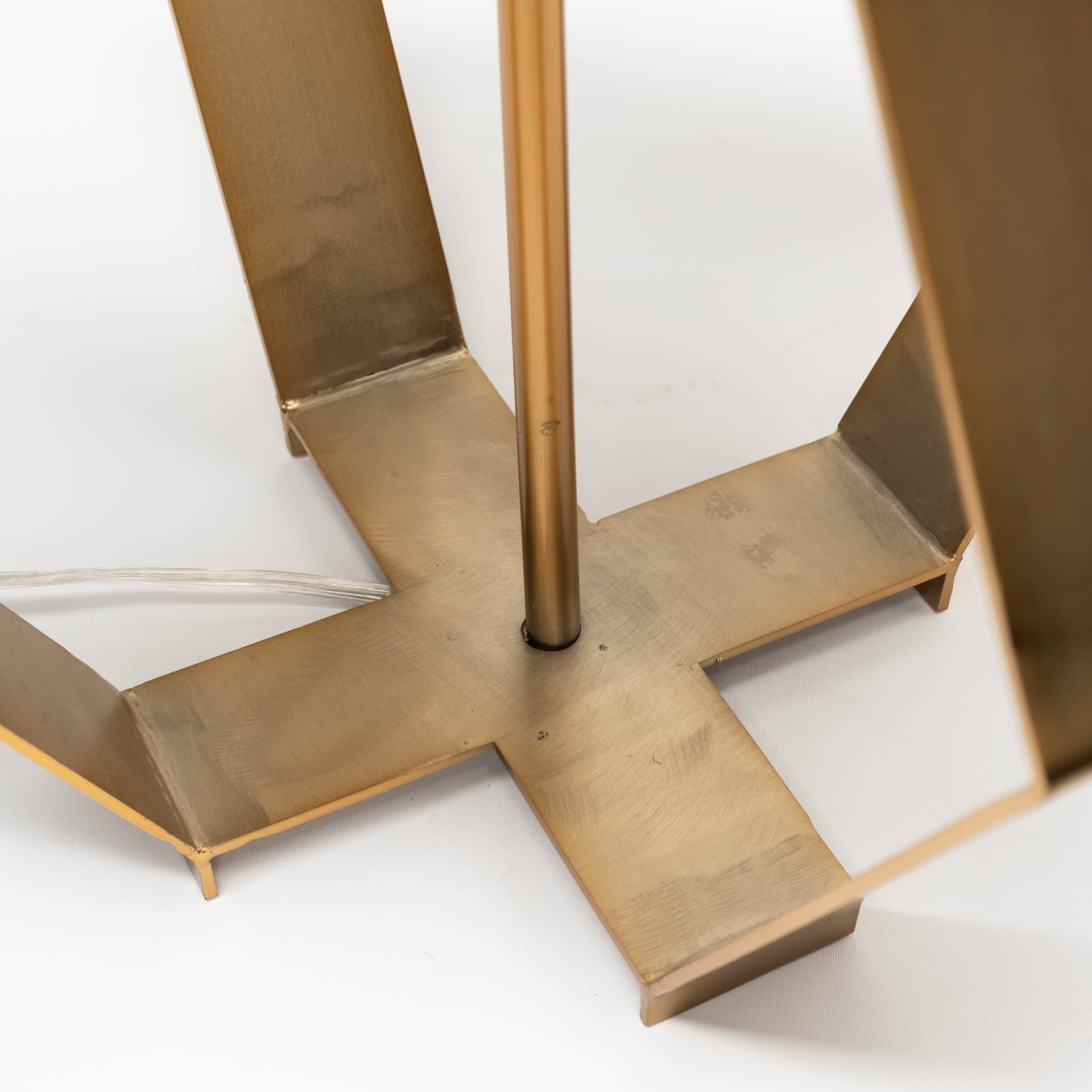 Edwards (26"H) Gold Metal Base w/ Cream Fabric Shade Table Lamp — product photograph