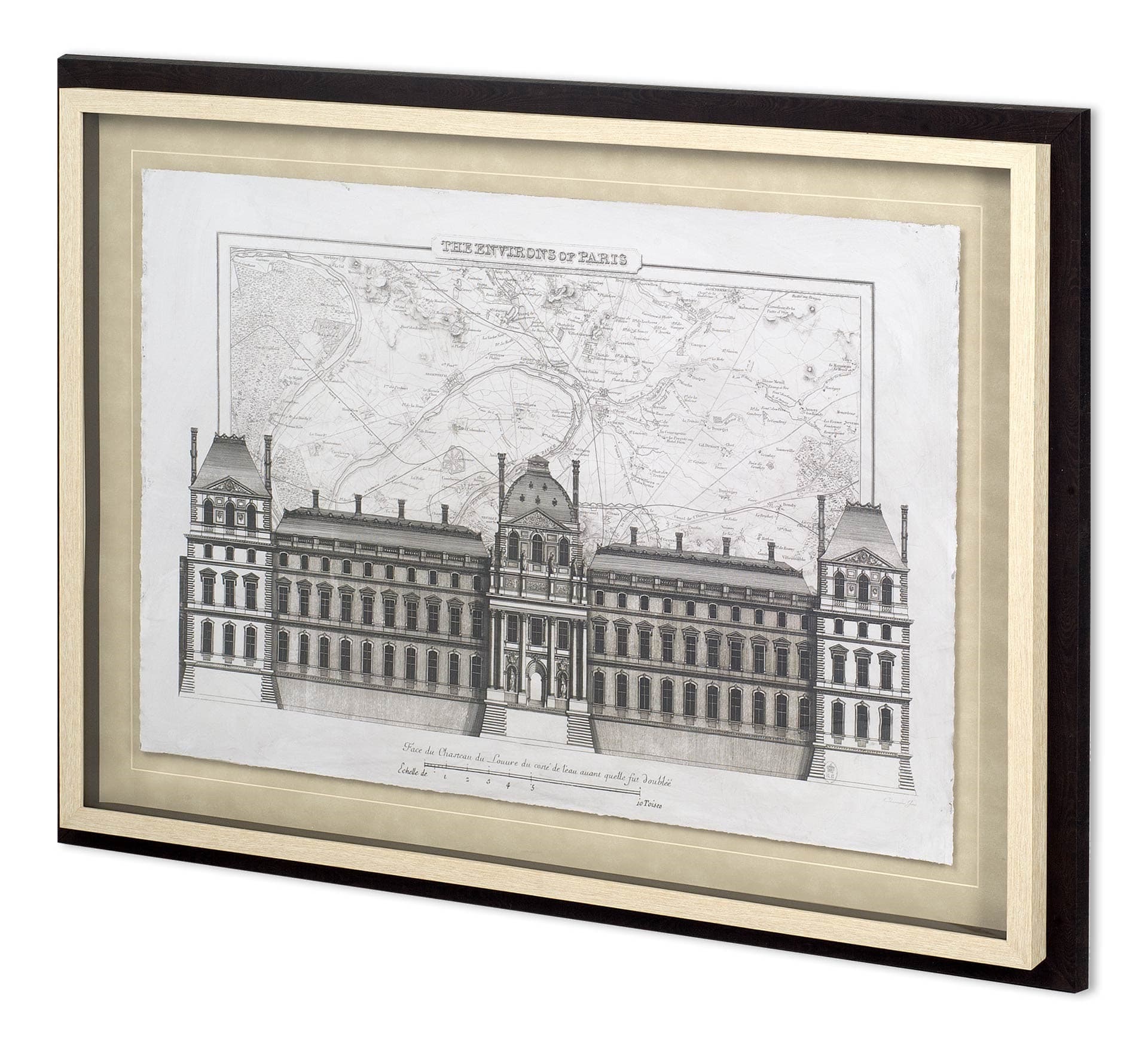 Environs Of Paris 1 by Christopher James Hand Embellished Framed Art Print Matted under Glass — product photograph