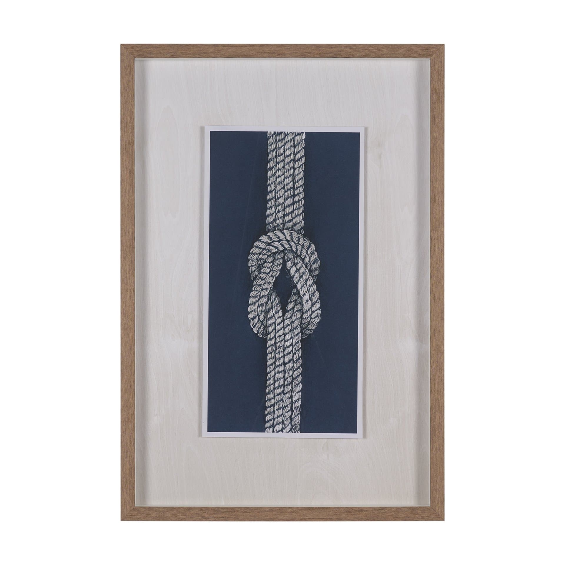 Square Knot by Mercana Studio Hand-Embellished Framed Artwork Matted under Glass — product photograph