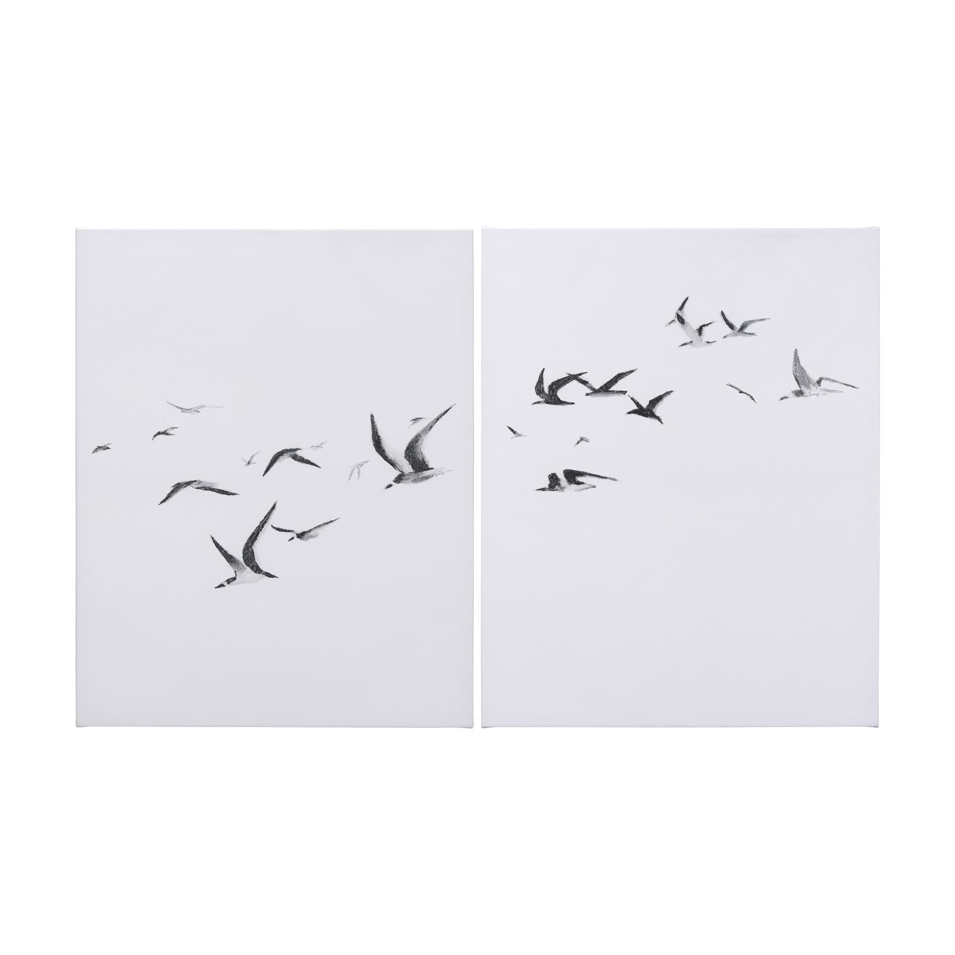 Fly Away II by Mercana Studio a Hand Embellished Textured Canvas — product photograph