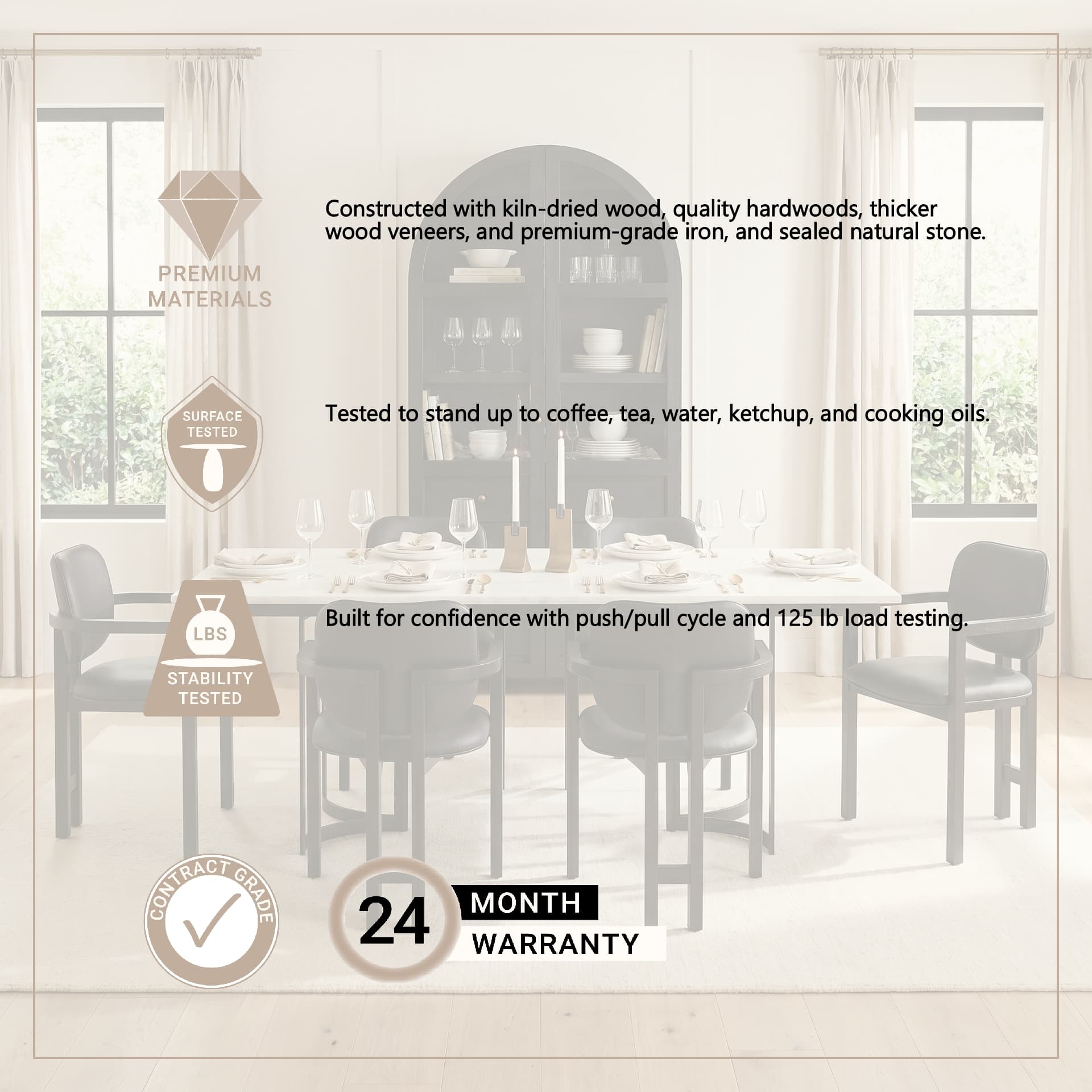 Tanner 71"L x 35"W Rectangular Pedestal Dining Table | Modern | White Marble & Black Metal | Seats 6 — product photograph