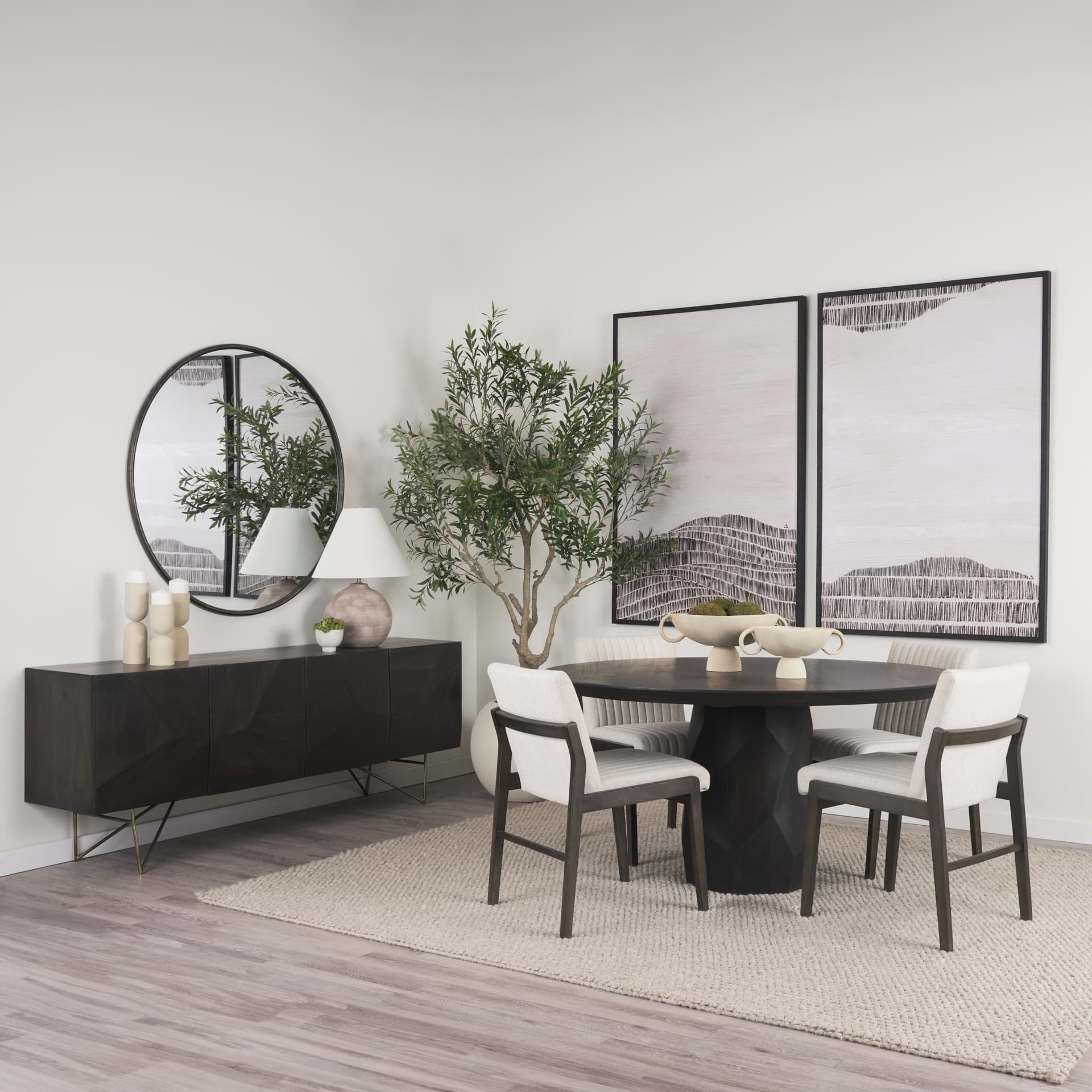 Delineation I by Mercana Studio a Hand Embelished Textured Framed Art Print — product photograph