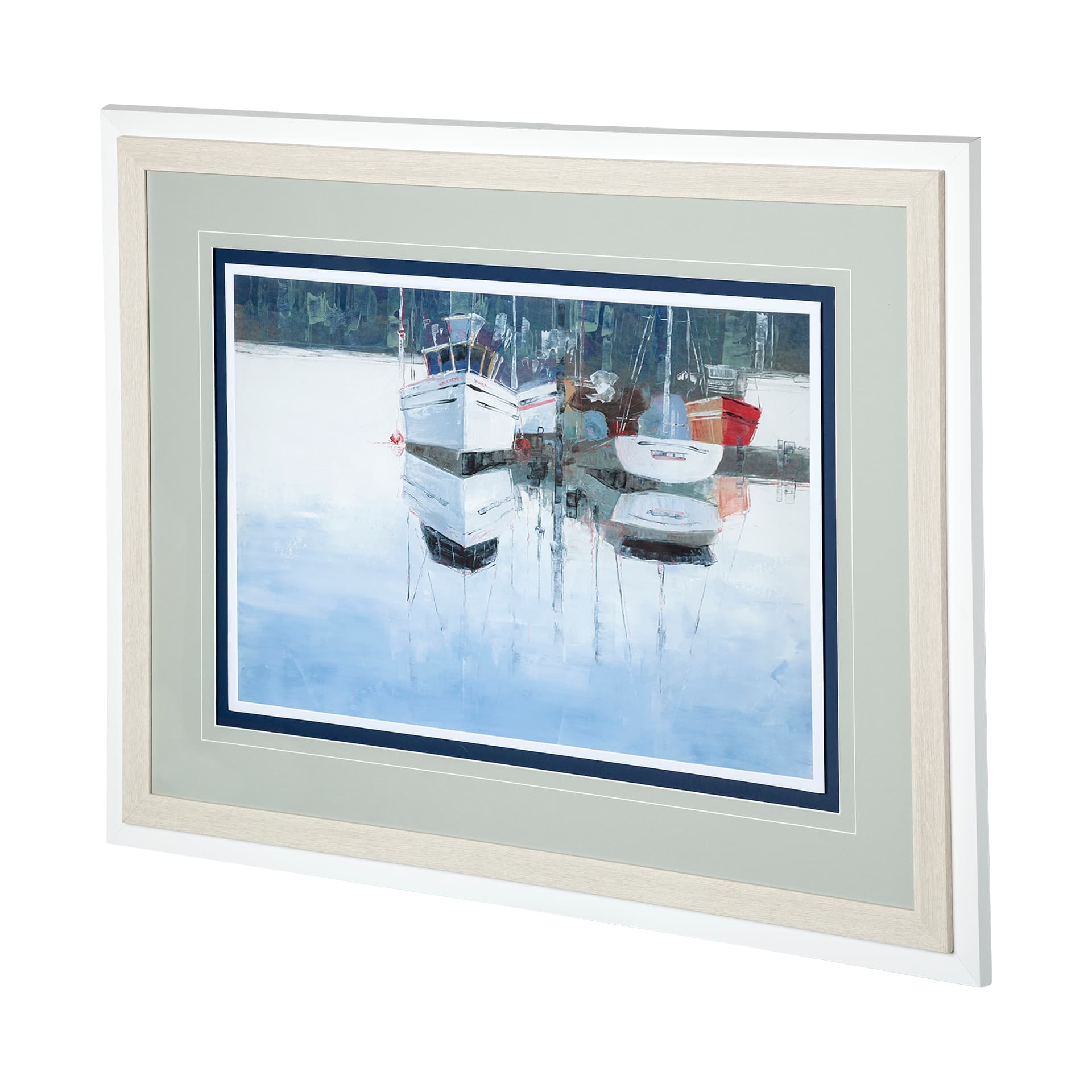 Dock Tight by Mercana Studio a Framed Art Print Matted under Glass — product photograph
