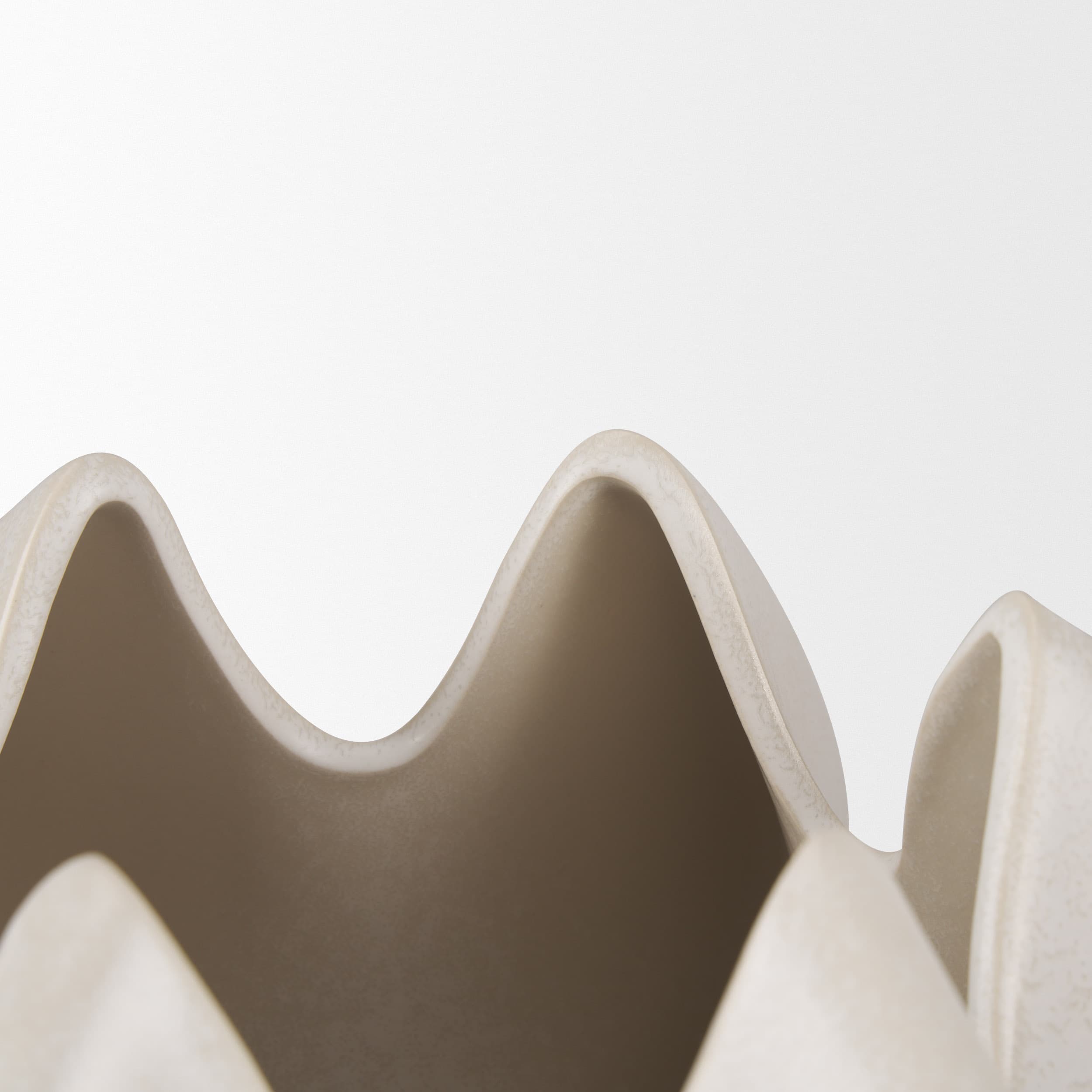 Ulrich Sculptural Cream Glazed Ceramic Vase — product photograph