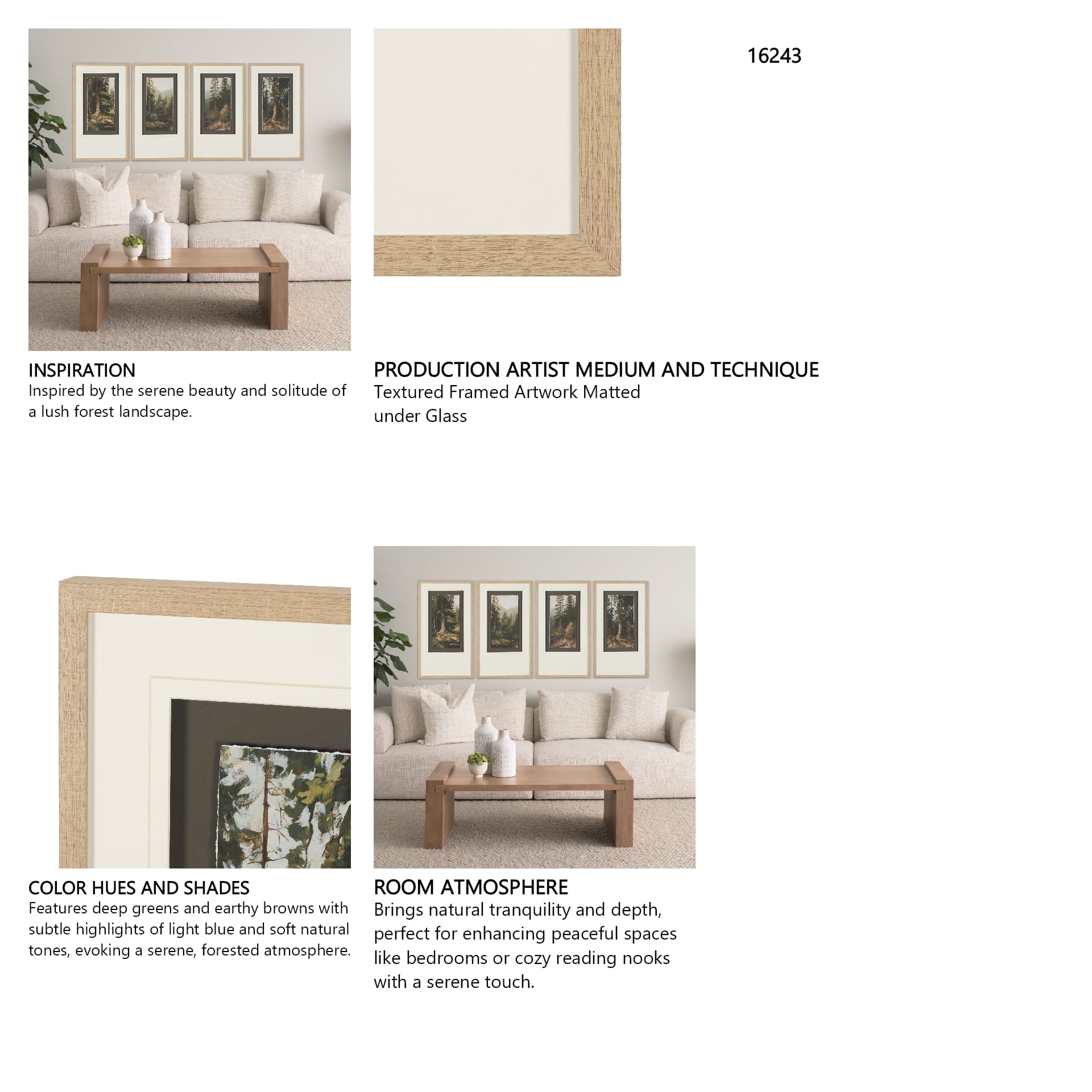 Heart of the Forest IV by Mercana Studio Textured Framed Artwork Matted under Glass — in a styled room