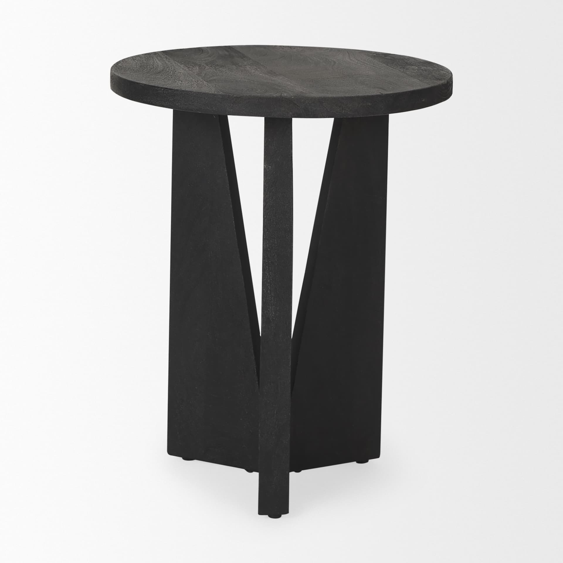 Mattius Black Wood Accent Table — product photograph
