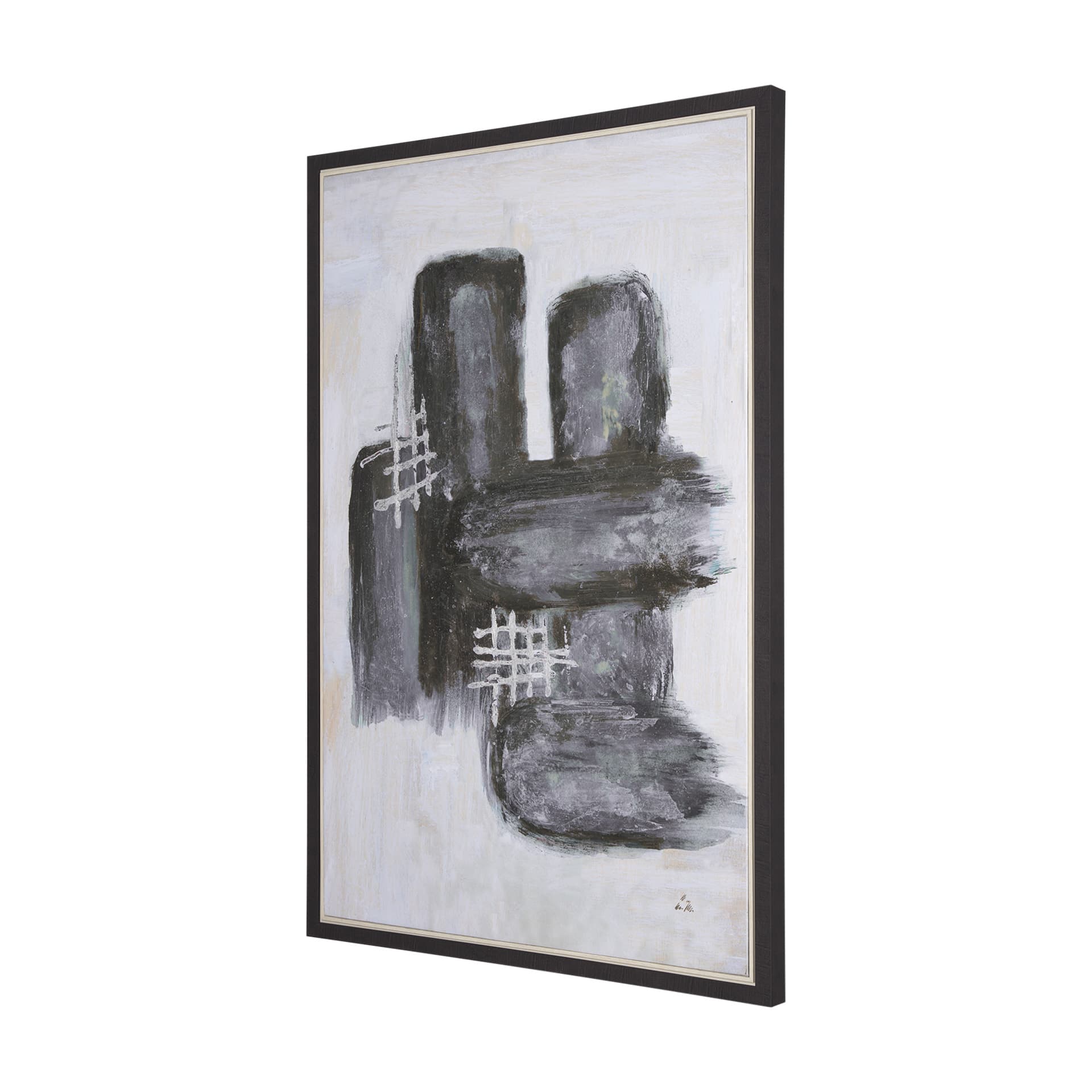 Semblance I by Mercana Studio a Hand Embellished Textured Framed Canvas — product photograph
