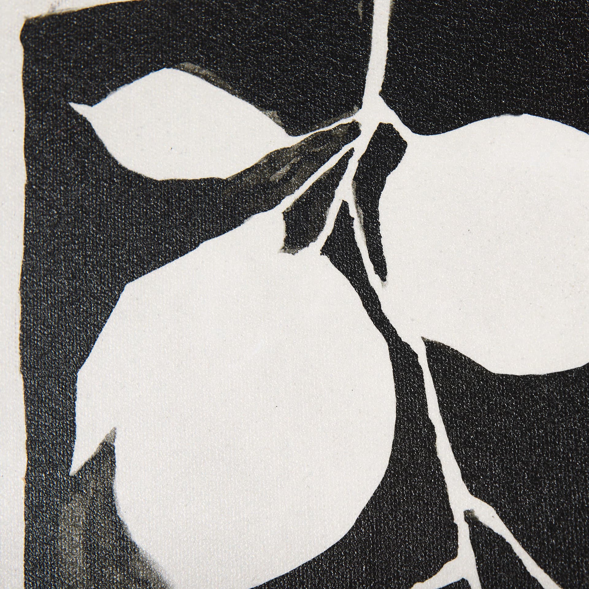 Lemon Branch Silhouette by Mercana Studio a Hand Embellished Textured Framed Art Print — product photograph