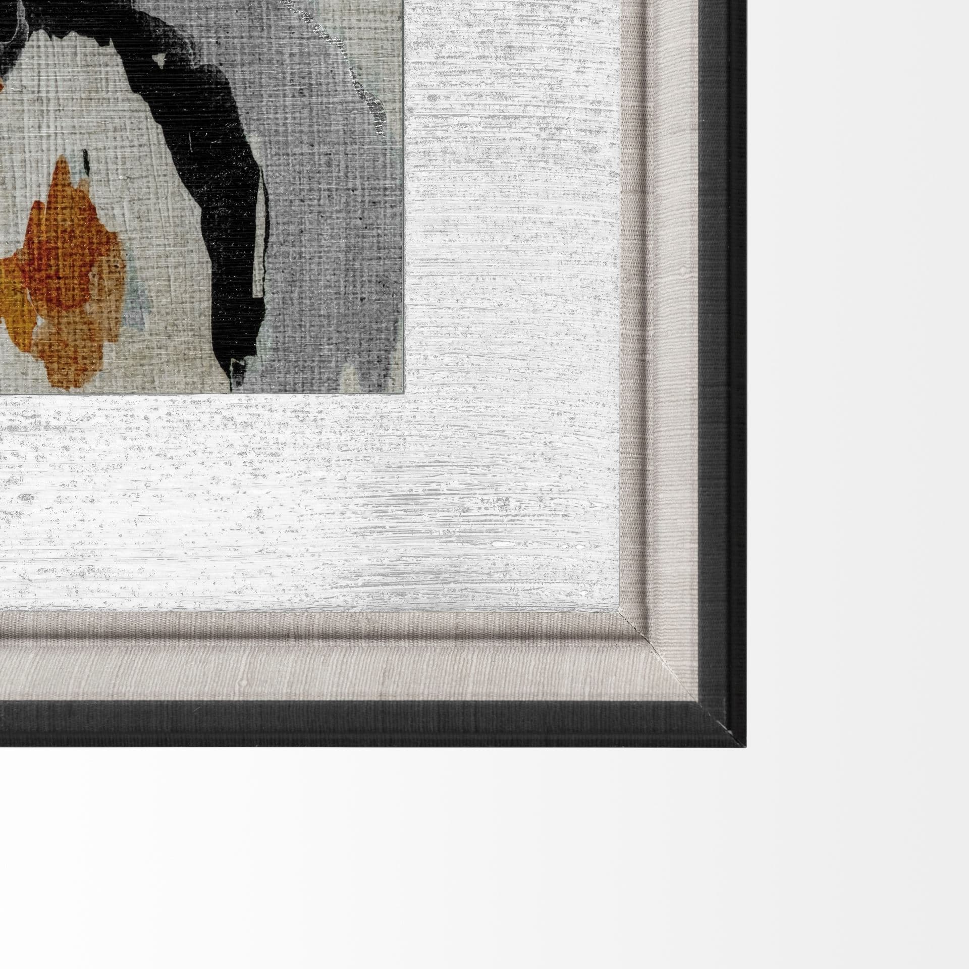 Bohemian Ikat V by Chariklia Zarris a Hand Embellished Textured Framed Art Print Matted under Glass — product photograph