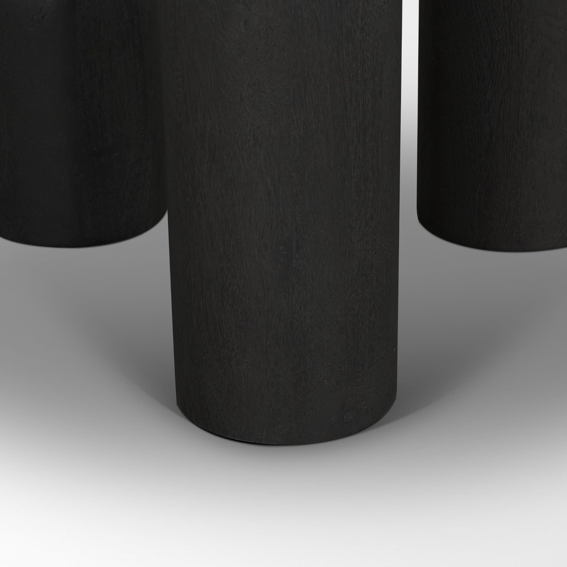 Sonel Matte Black Wood Pedestal Foyer Table — product photograph