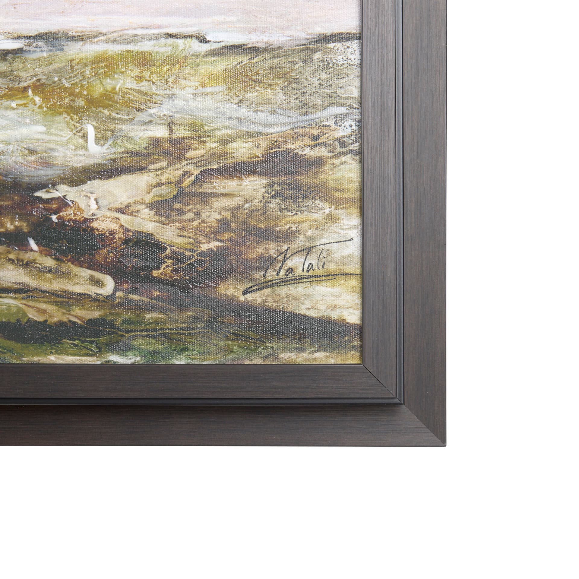 Sea View by Mercana Studio a Hand Embellished Textured Framed Canvas — product photograph