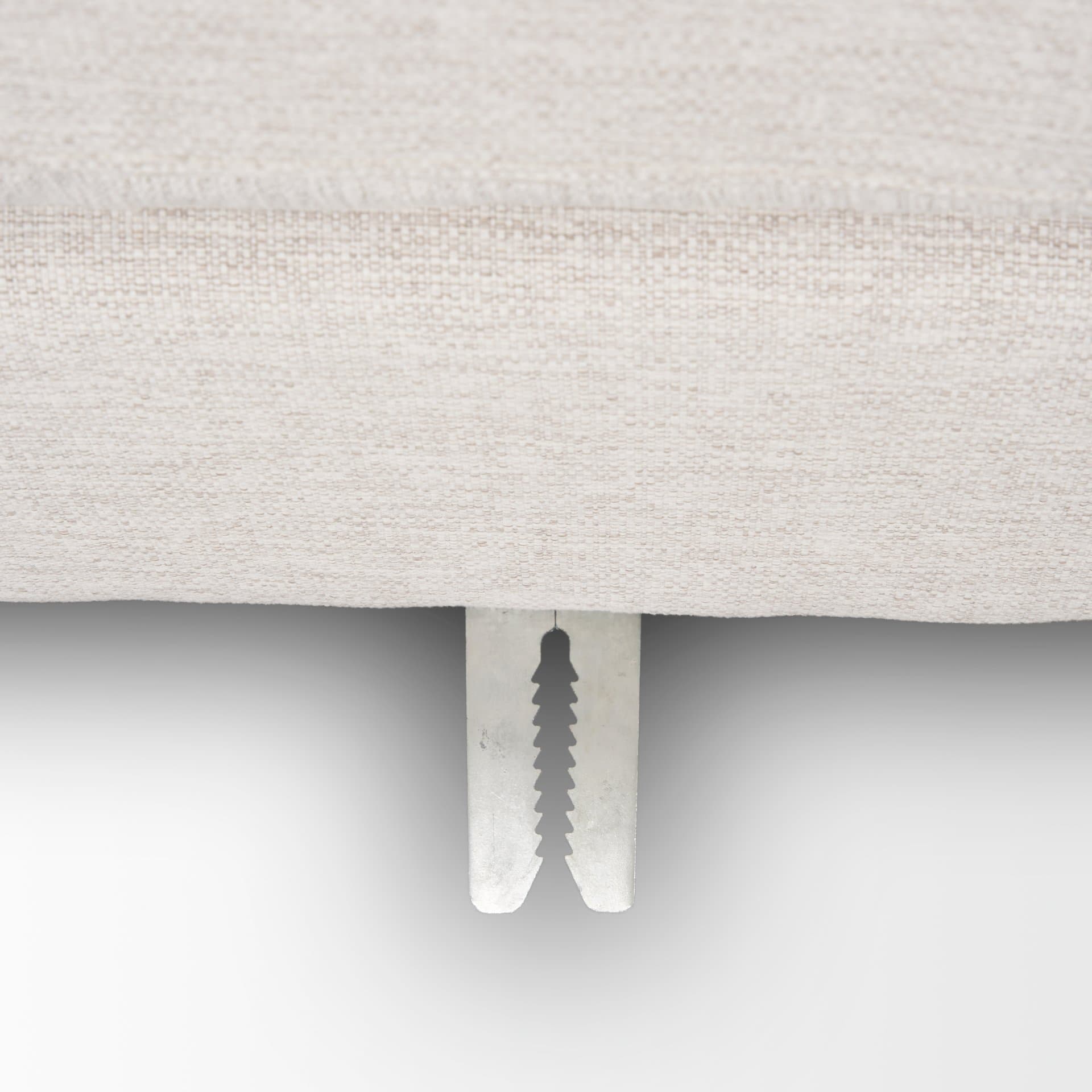 Halston Small Ottoman Oatmeal Performance Fabric — product photograph