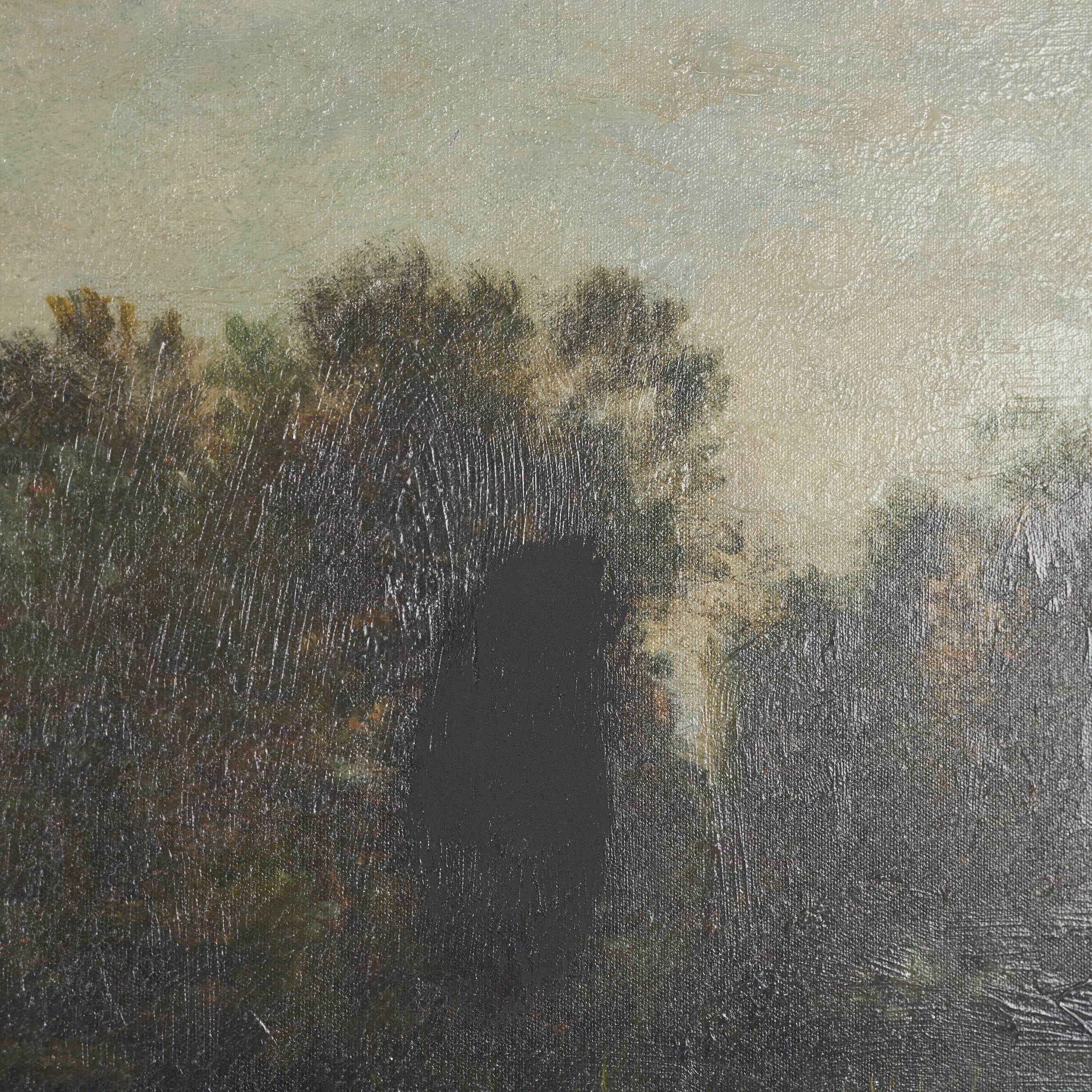 Landscape with Ducks by Charles-Francois Daubigny Textured Framed Artwork Matted — product photograph