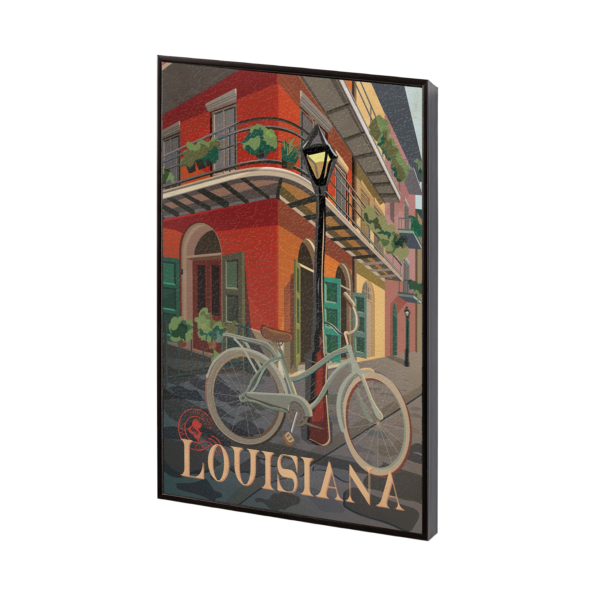 Louisiana Go USA (SM) by Mercana Studio a Hand Embellished Decograph Framed Art Print — product photograph