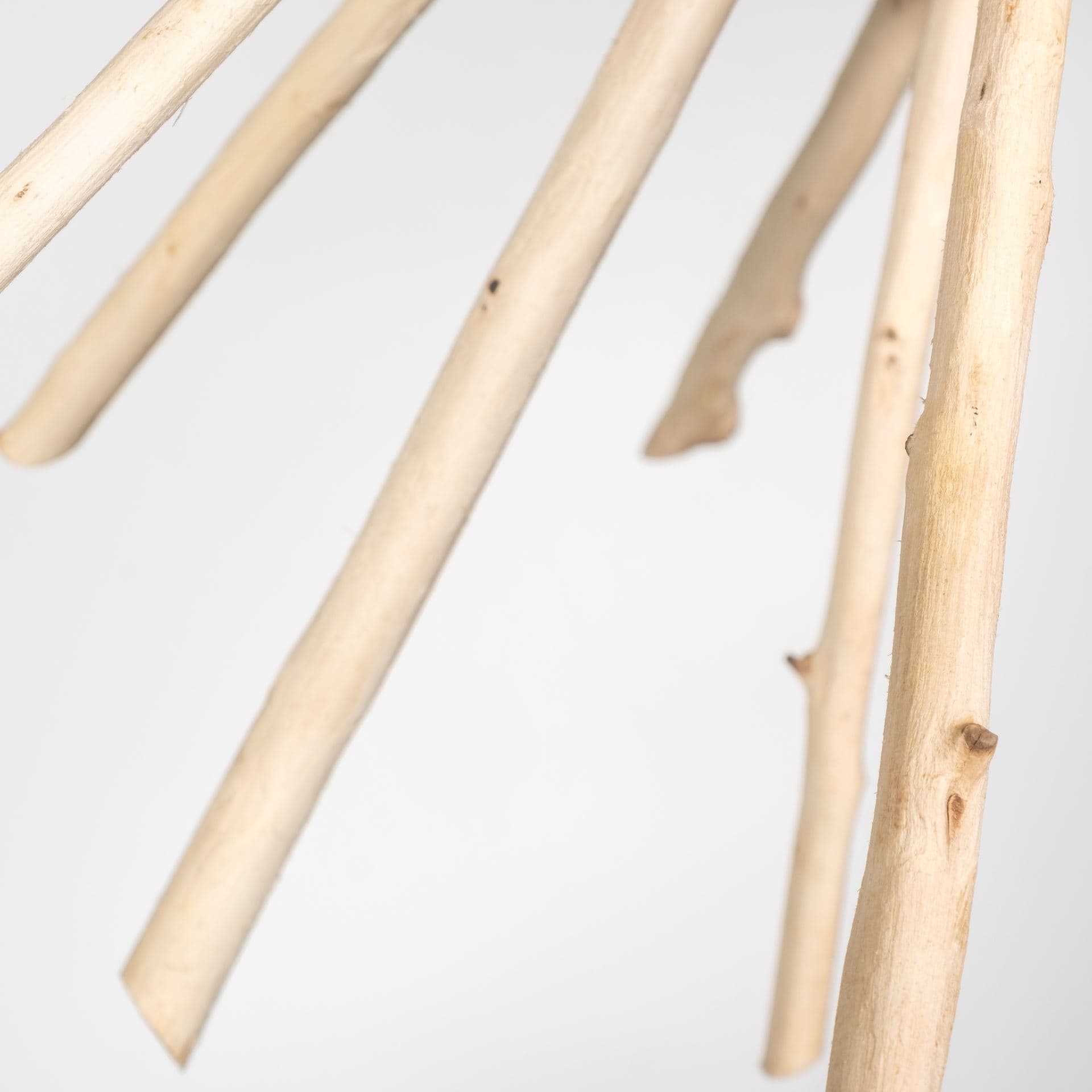 Jules 25x25 Blonde Wood and Black Metal Six Bulb Chandelier Light — product photograph