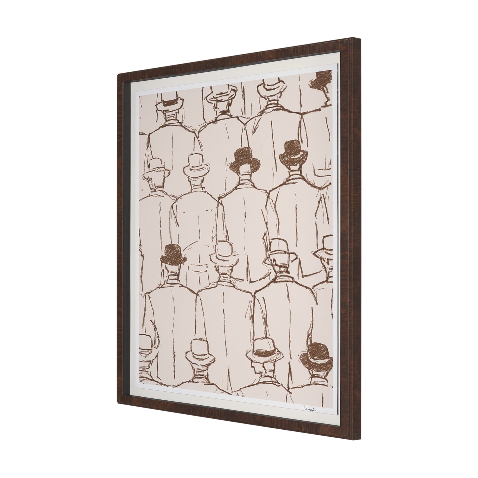 Overcoats by Mercana Studio Hand-Embellished Framed Artwork Matted under Glass — product photograph