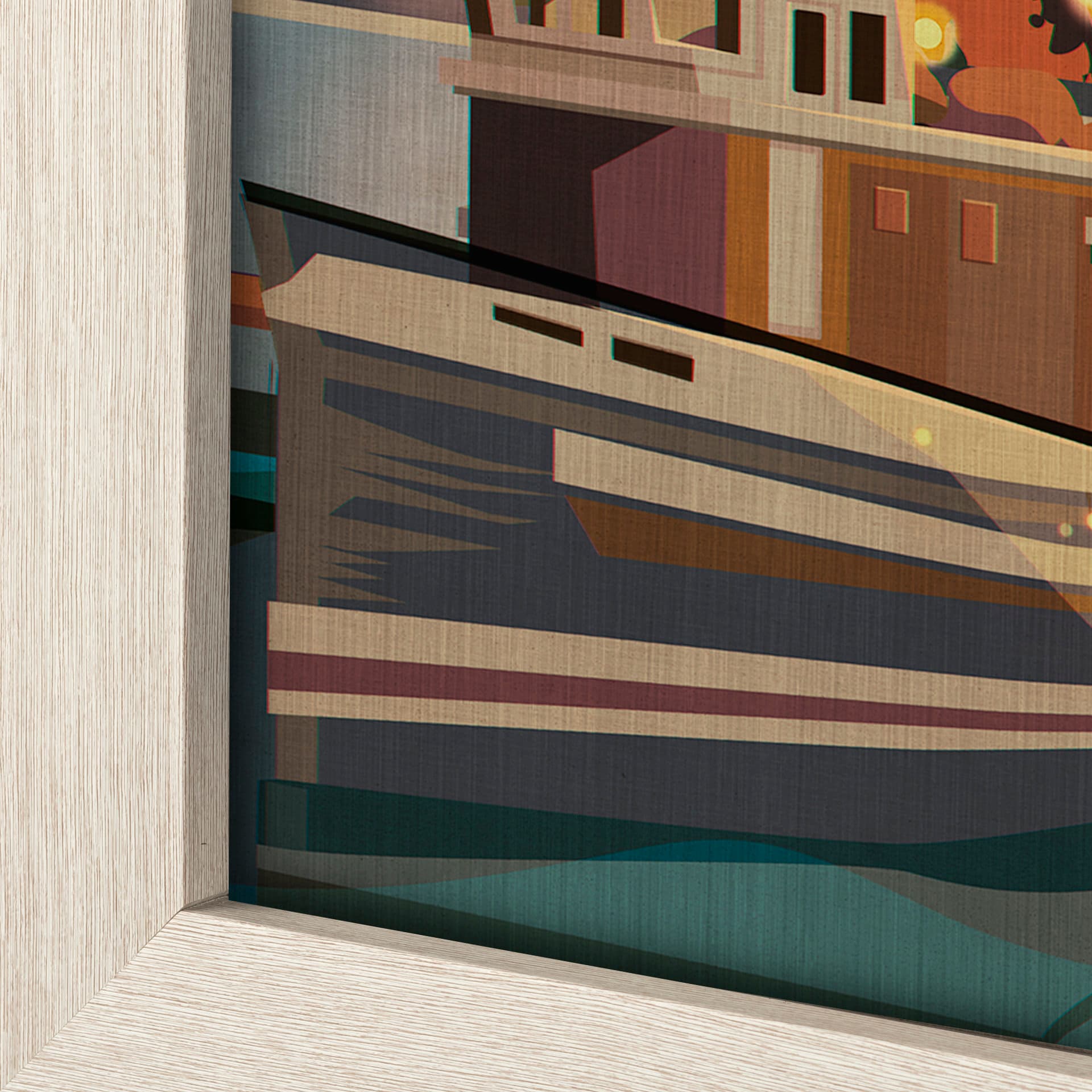 Victoria Go Canada (L) by Mercana Studio a Hand Embellished Decograph Framed Art Print — product photograph