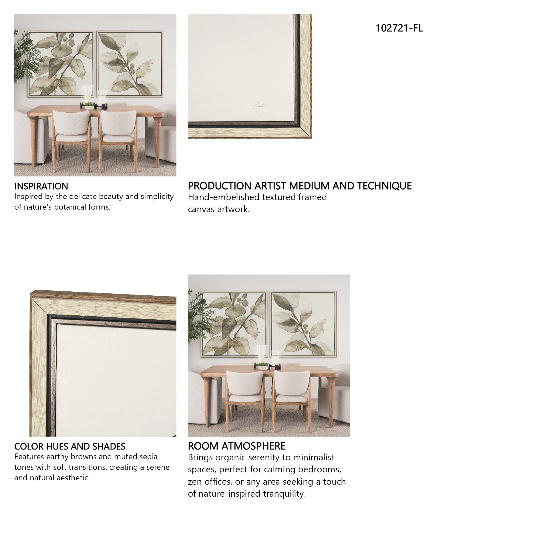 Cornus Alba I by Mercana Studio Hand-Embellished Textured Framed Canvas Artwork — in a styled room