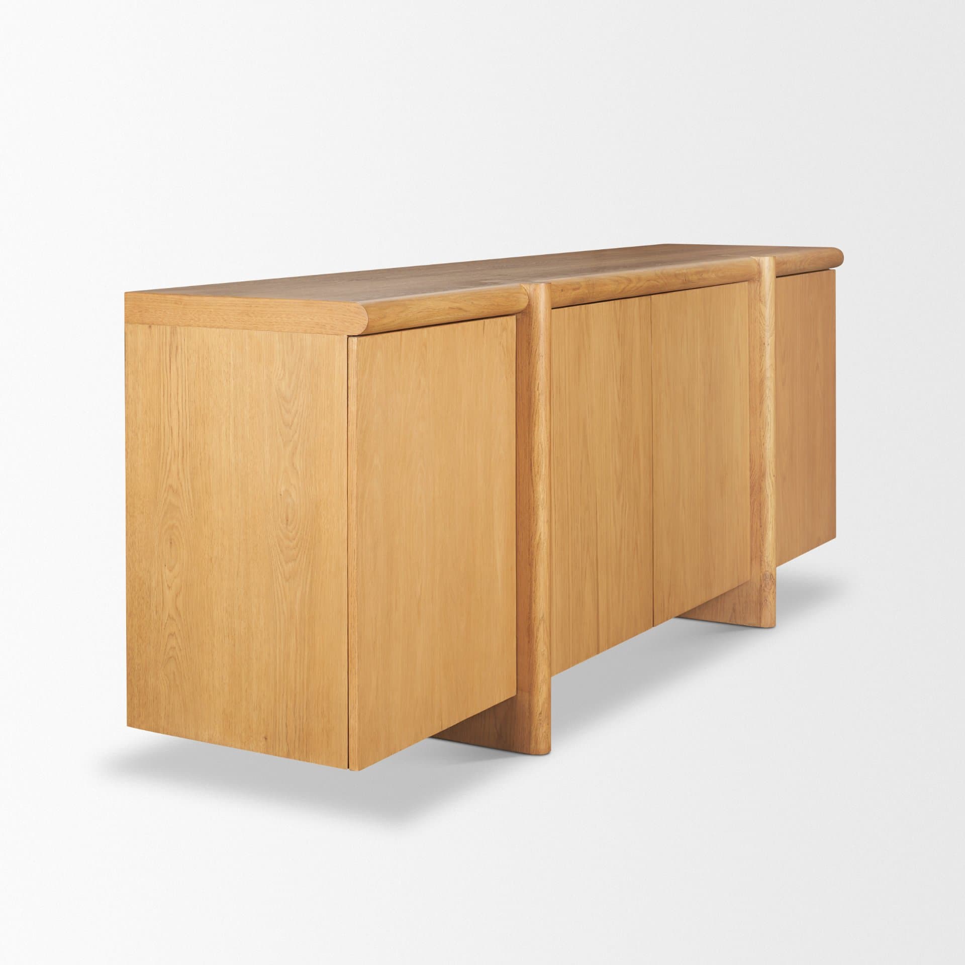 Rowan Light Brown Oak Wood Closed 4 Door Sideboard — product photograph