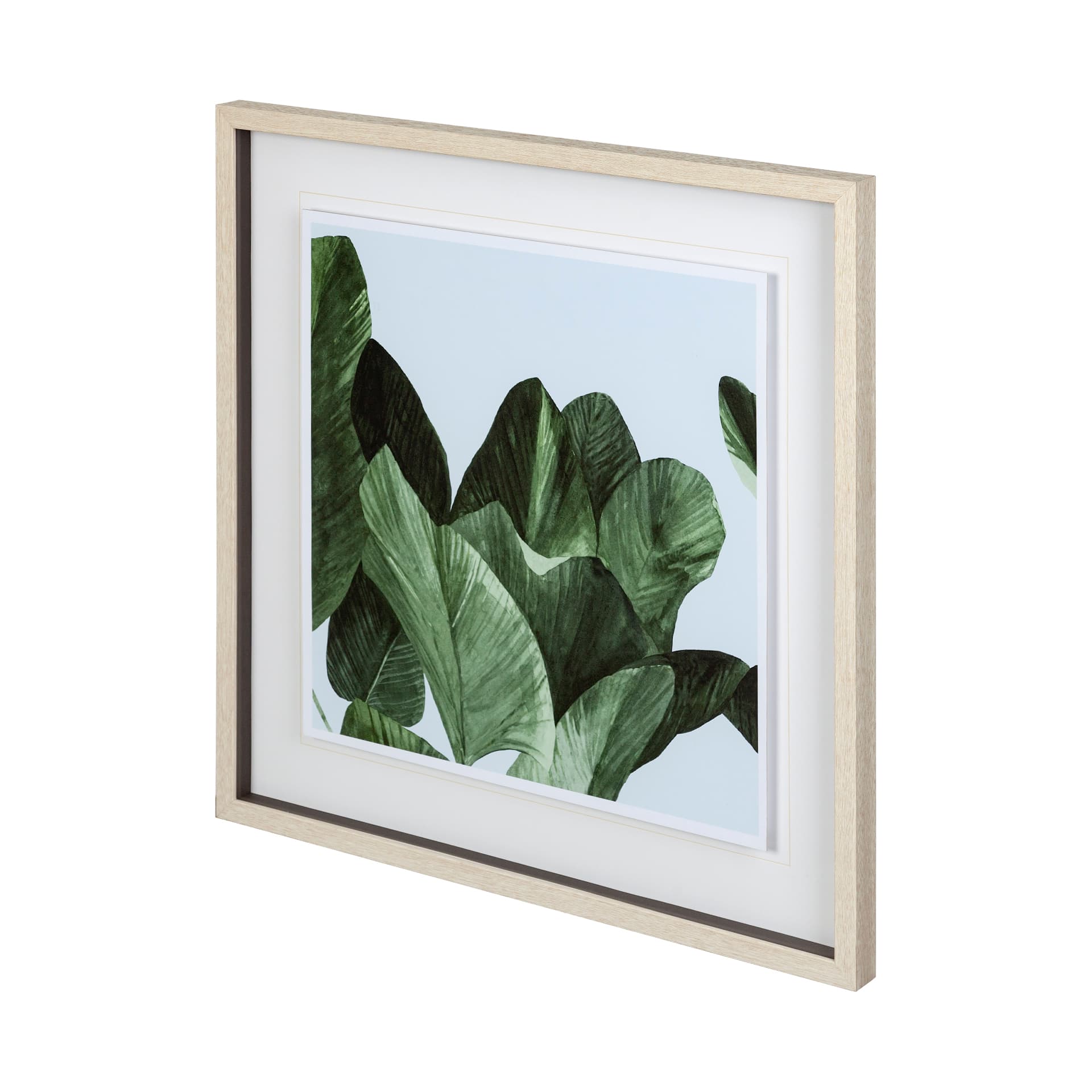 Celadon Palms I by Emma Scarvey a Framed Art Print Matted under Glass — product photograph