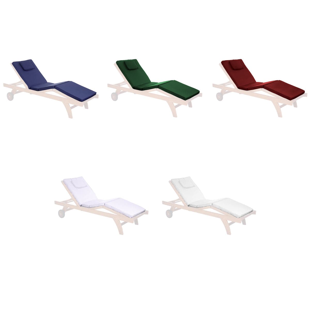 Chaise Lounger Red Cushion TC70-R — product photograph