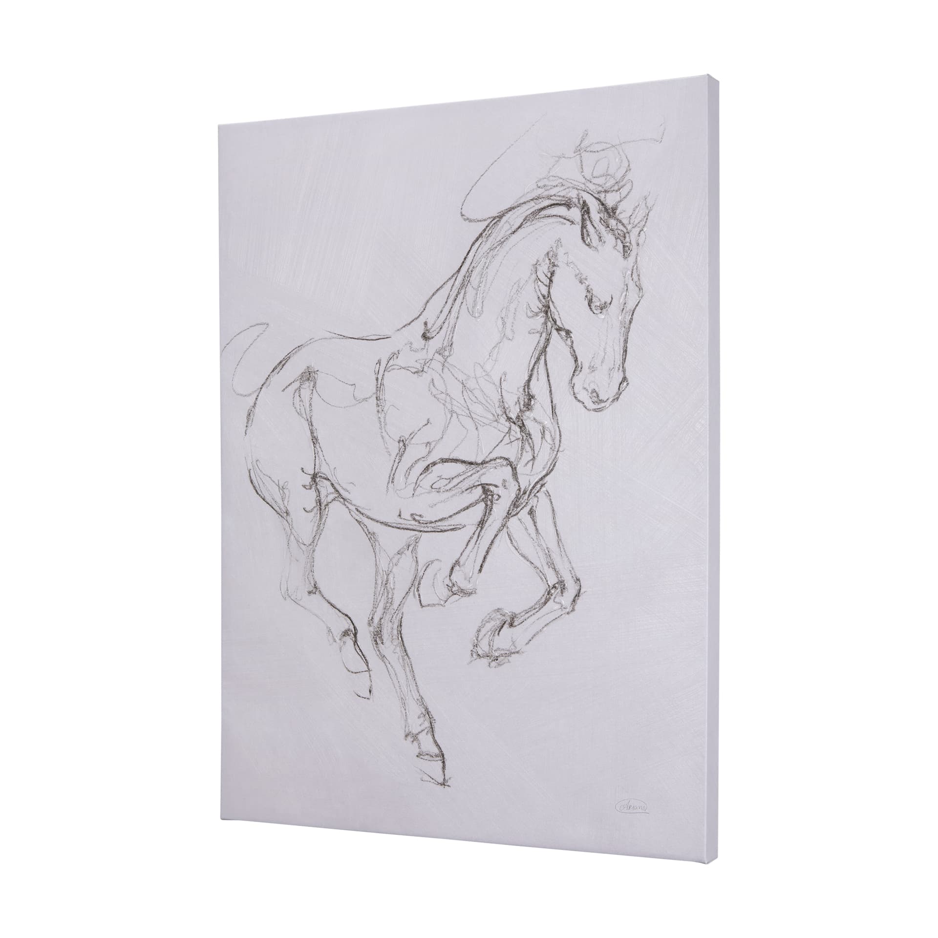 Horse I by Mercana Studio a Hand Embellished Textured Canvas — product photograph