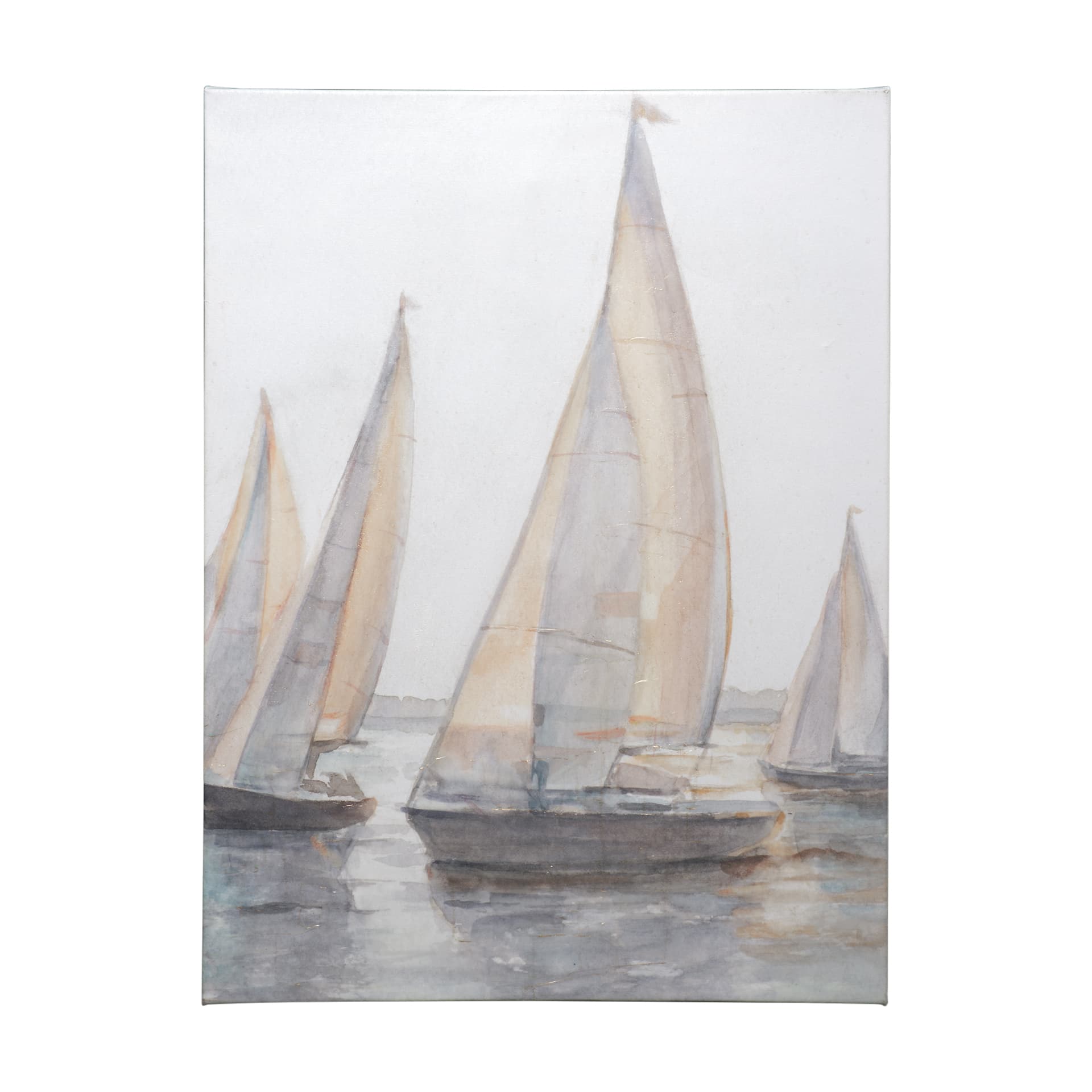 Plein Air Sailboats I by Ethan Harper a Hand Embellished Textured Canvas — product photograph
