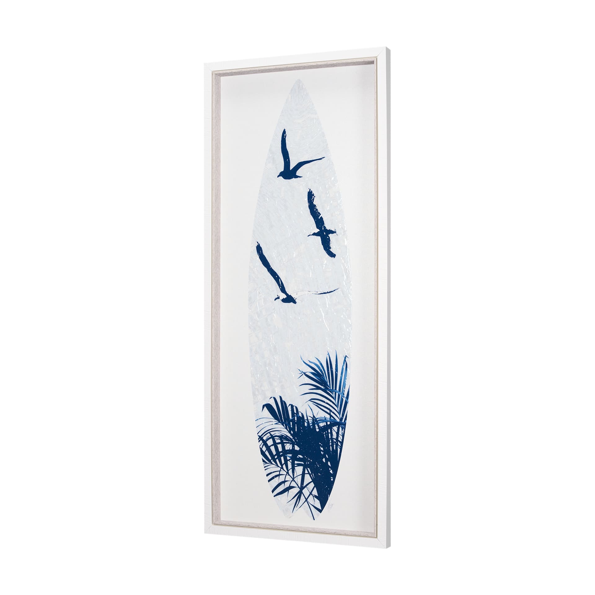 Surfs Up 3 by Mercana Studio a Hand Embelished Textured Framed Art Print — product photograph