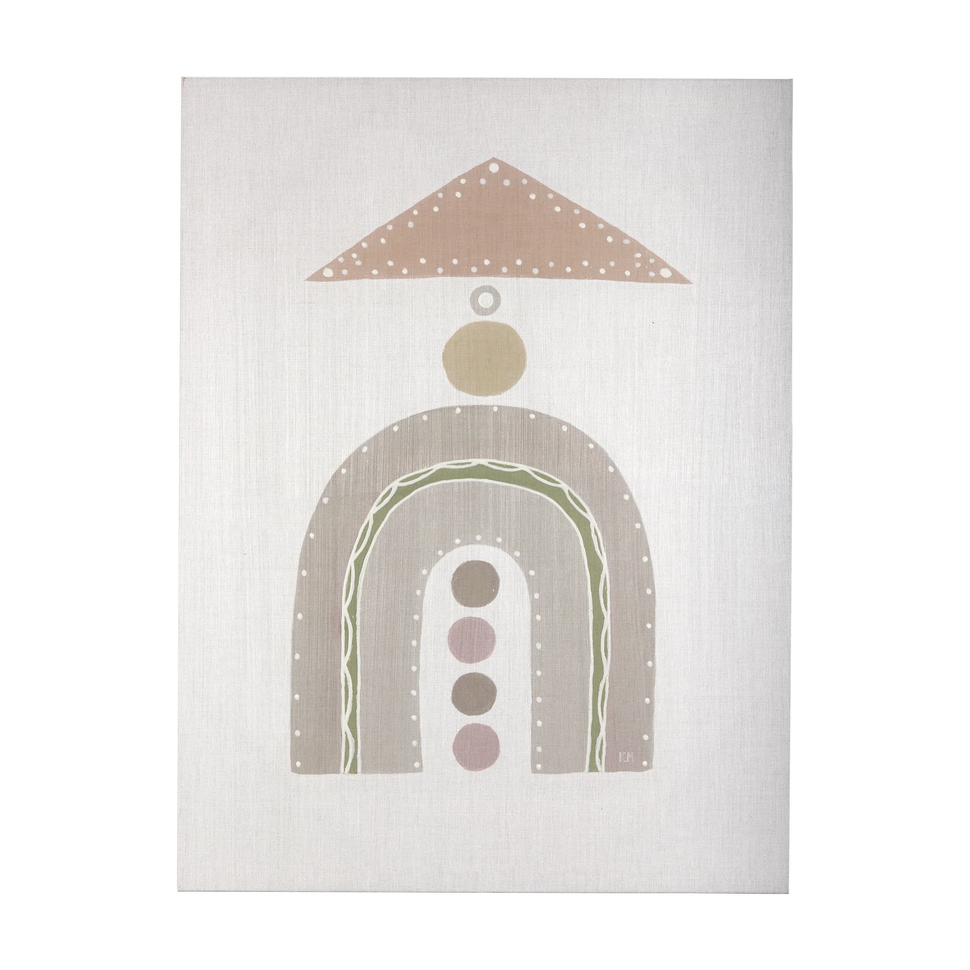 Pavilion Neutral I by Mercana Studio a Hand Embellished Textured Canvas — product photograph