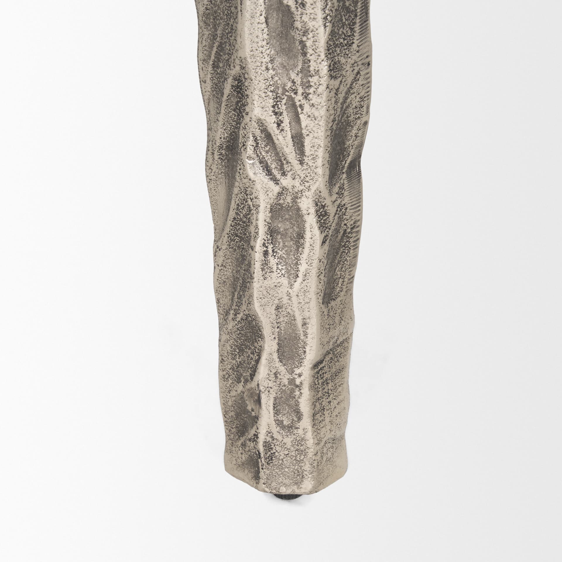 Randy Textured Silver Nickel Cast Aluminum Metal Accent Table — product photograph
