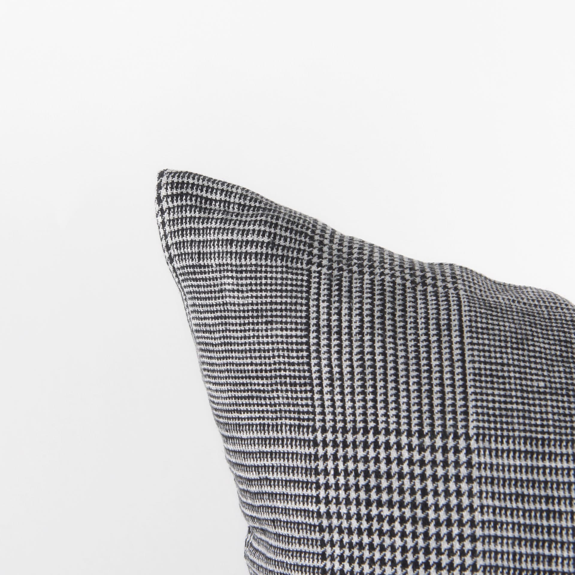 Ramone 20x20 Black and White Fabric Pillow Cover — product photograph