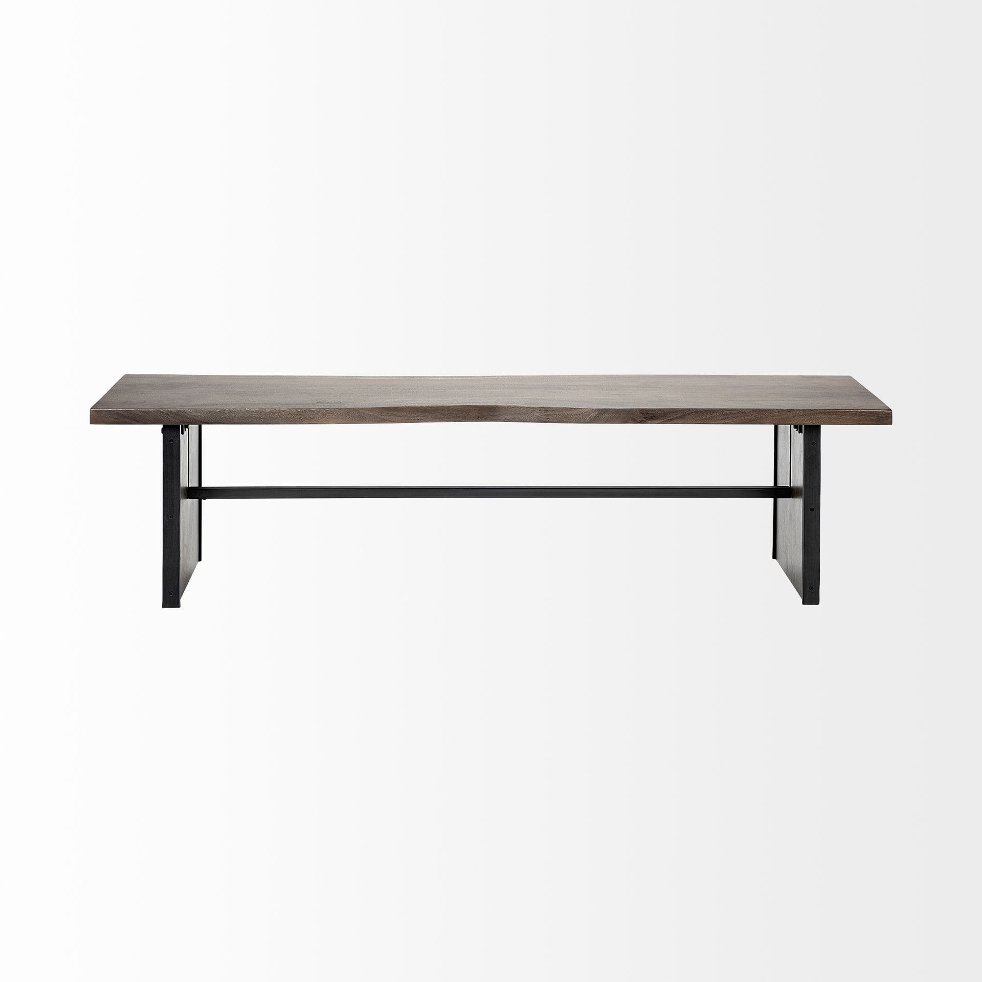 Ledger I 70L x 17W Brown Live-Edge Wooden Dining Bench — product photograph