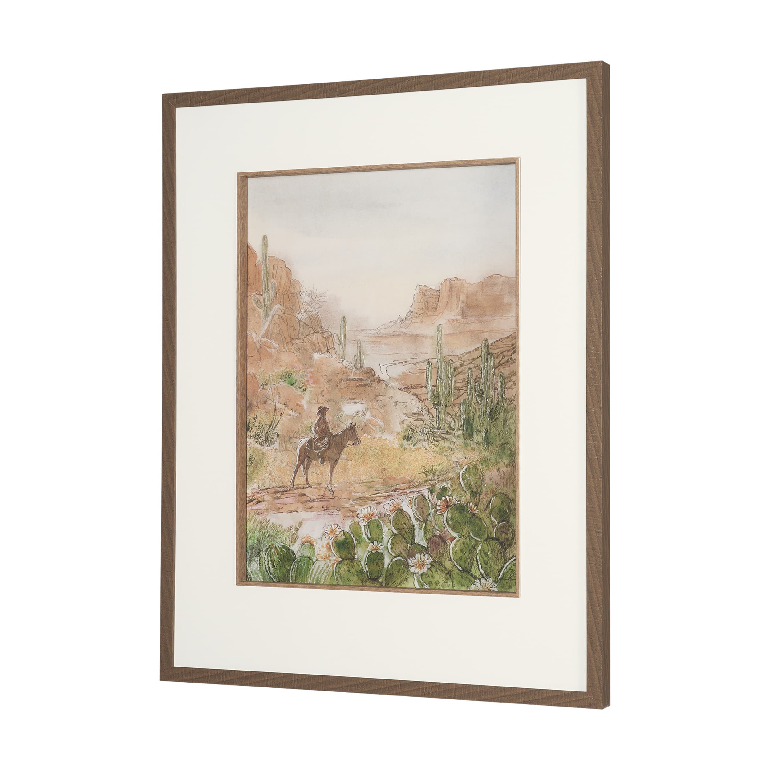 Red Rock Country II by Mercana Studio Hand-Embellished Framed Artwork Matted under Glass — product photograph