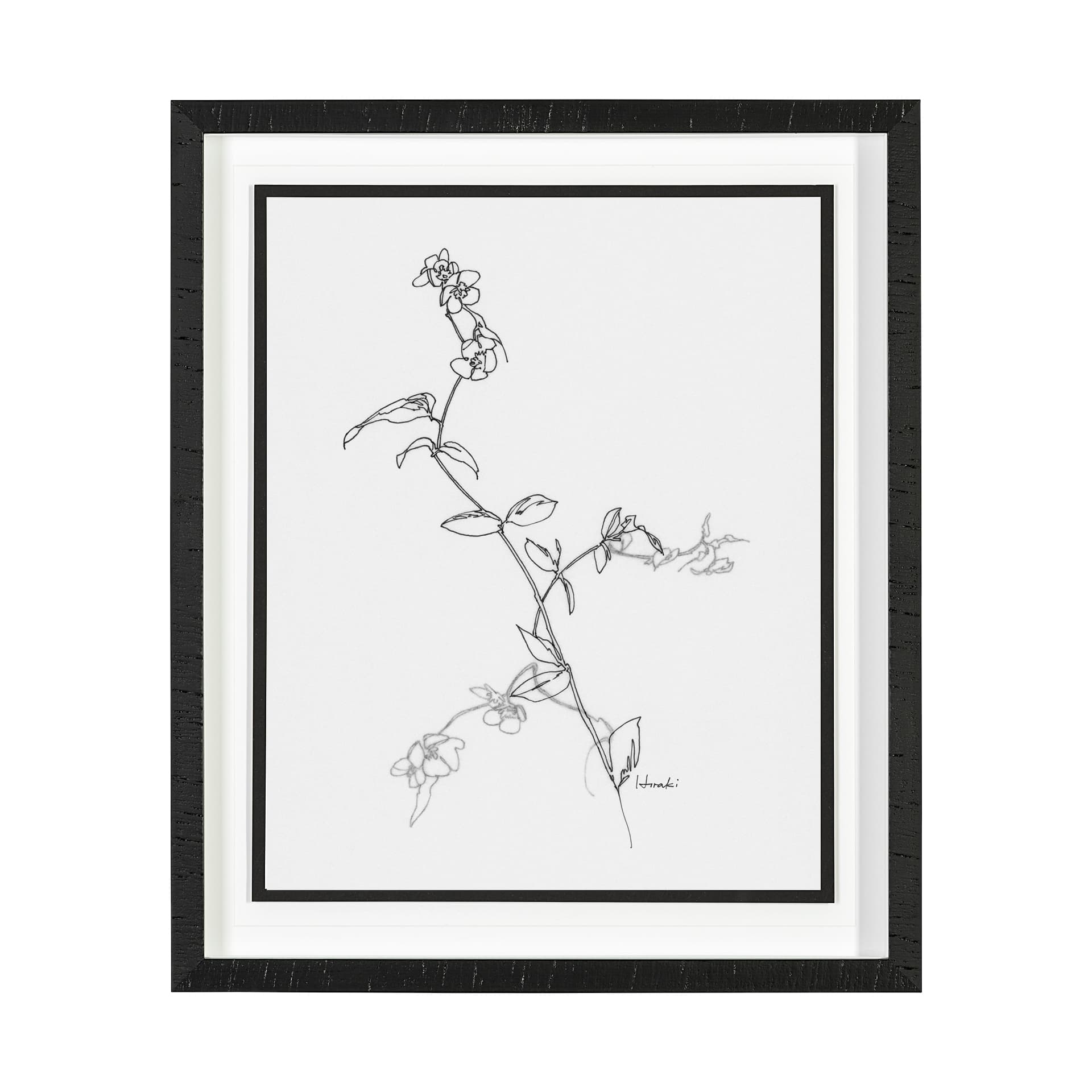 Arrangement V by Hiraki a Framed Art Print Matted under Glass — product photograph