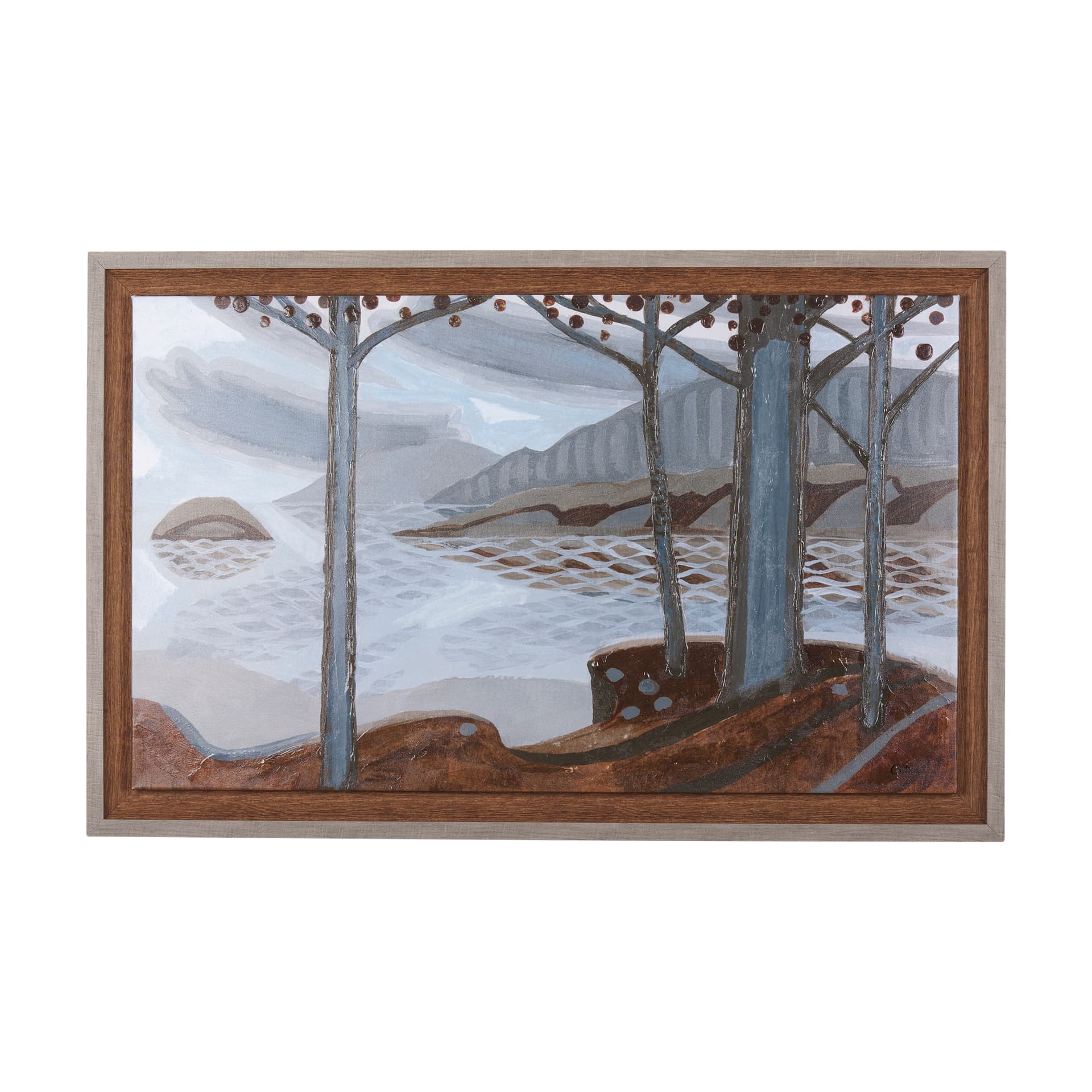 Windy Day by Mercana Studio a Hand Embellished Textured Framed Canvas — product photograph