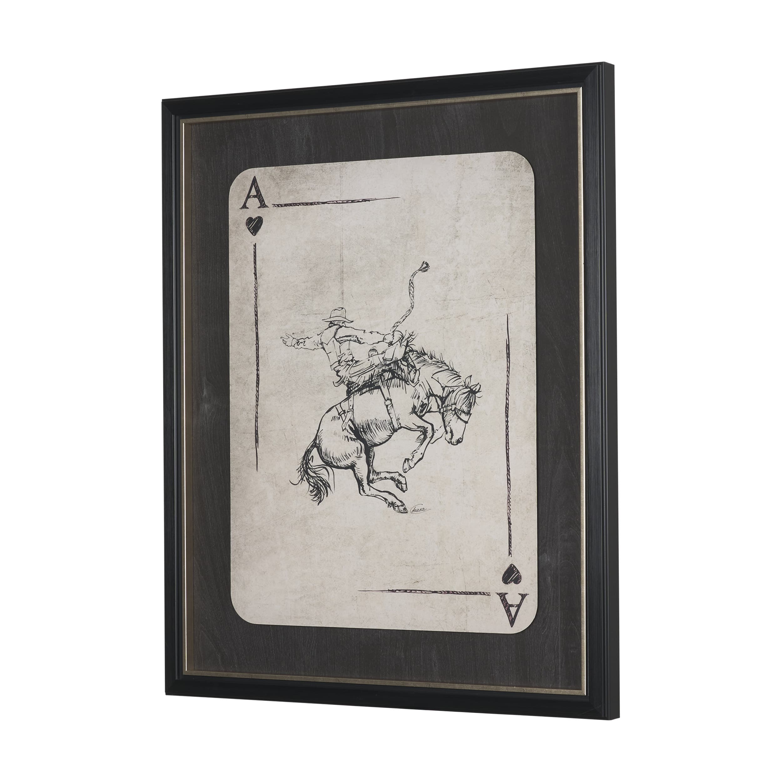 Aces Wild II by Mercana Studio Textured Framed Artwork Matted under Glass — product photograph