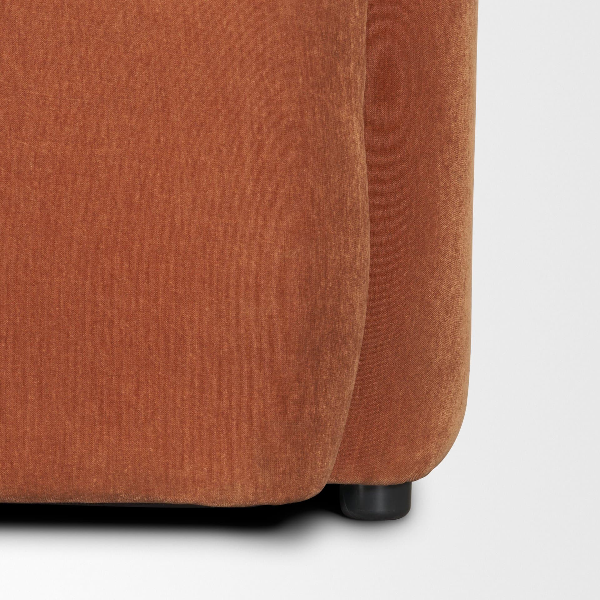 Saga Stonewashed Rust Chenille Fabric 3 Seater Sofa — product photograph