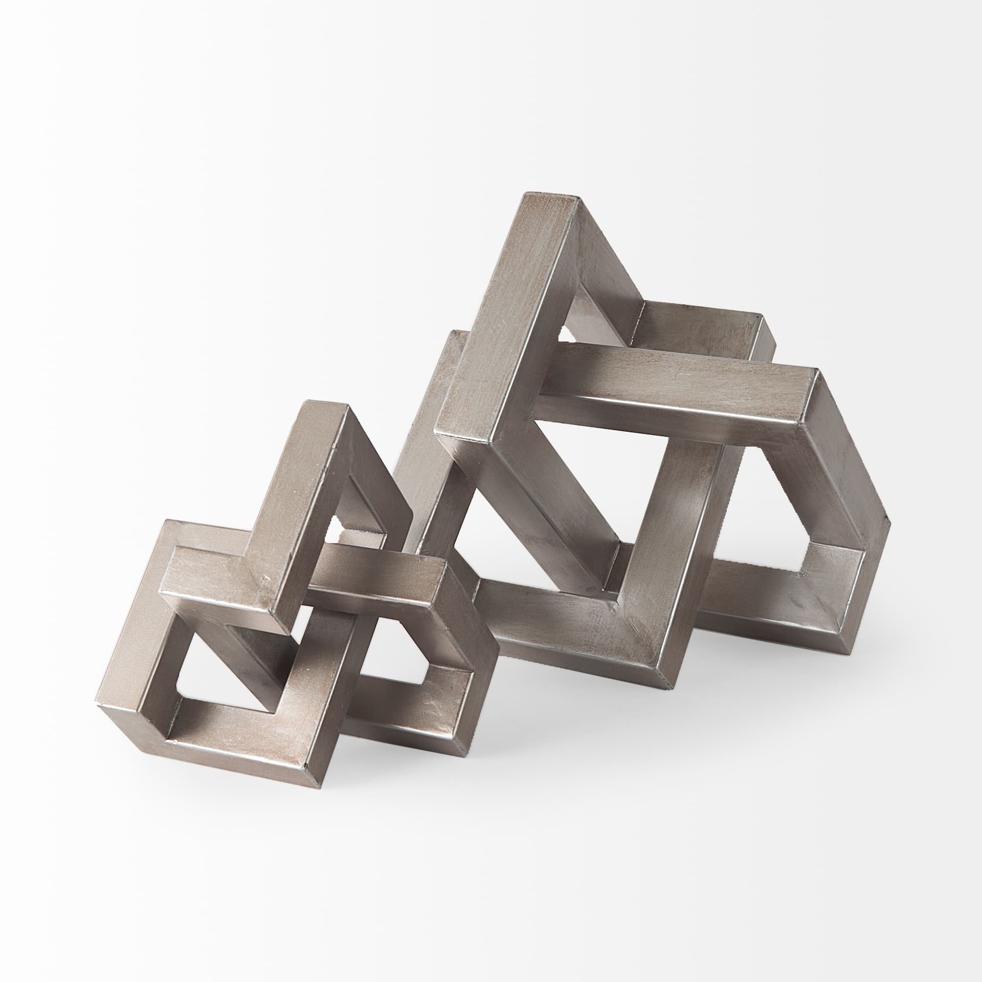 Link Small Silver Metal Sculpture Decorative Object — product photograph